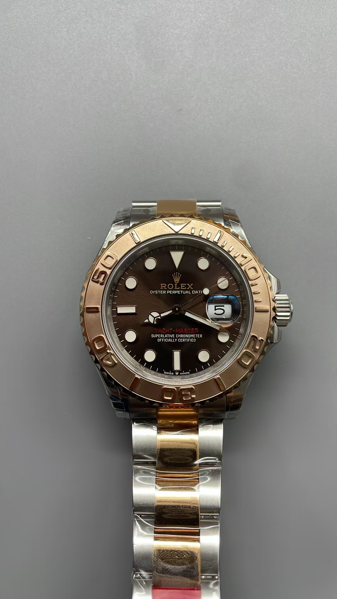 (image for) VSF Rolex YachtMaster 126621-0001 Rose Gold Case Chocolate Dial Super Clone 3235 Movement