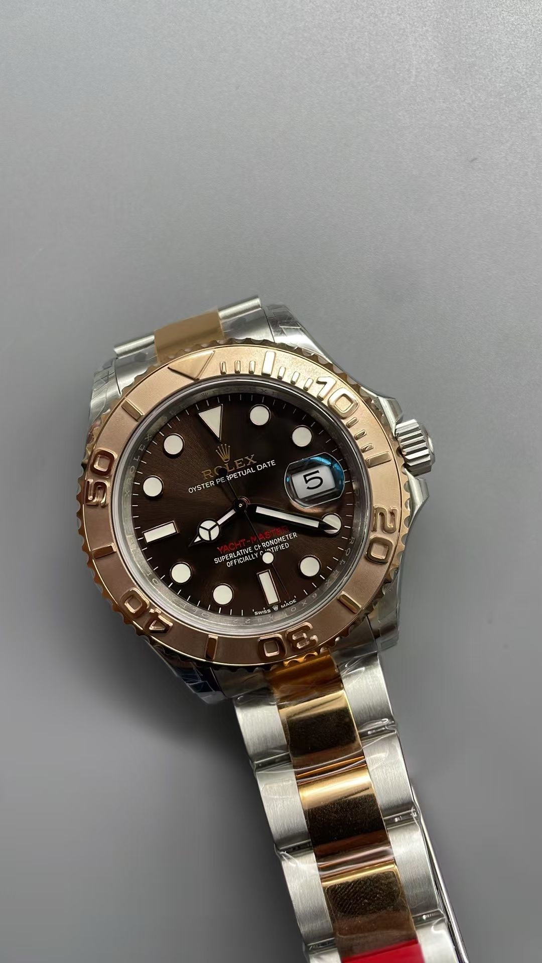 (image for) VSF Rolex YachtMaster 126621-0001 Rose Gold Case Chocolate Dial Super Clone 3235 Movement