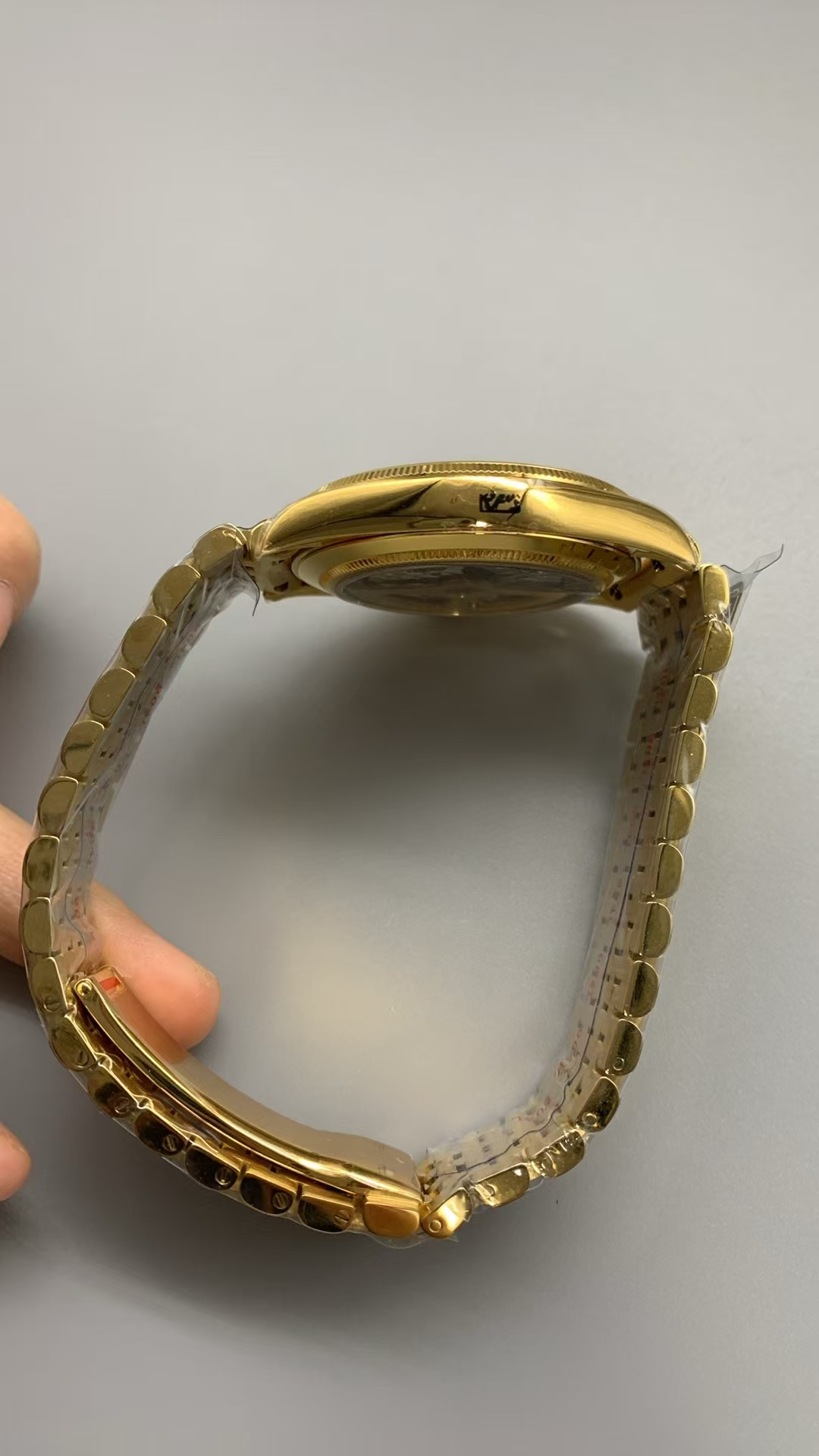 (image for) PPM Factory Rolex Perpetual 1908 Yellow Gold Case White Dial Asian Clone 2813 Movement