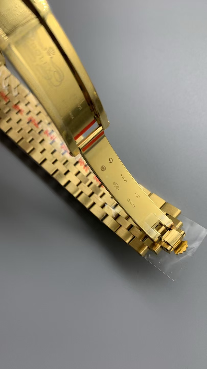 (image for) PPM Factory Rolex Perpetual 1908 Yellow Gold Case White Dial Asian Clone 2813 Movement