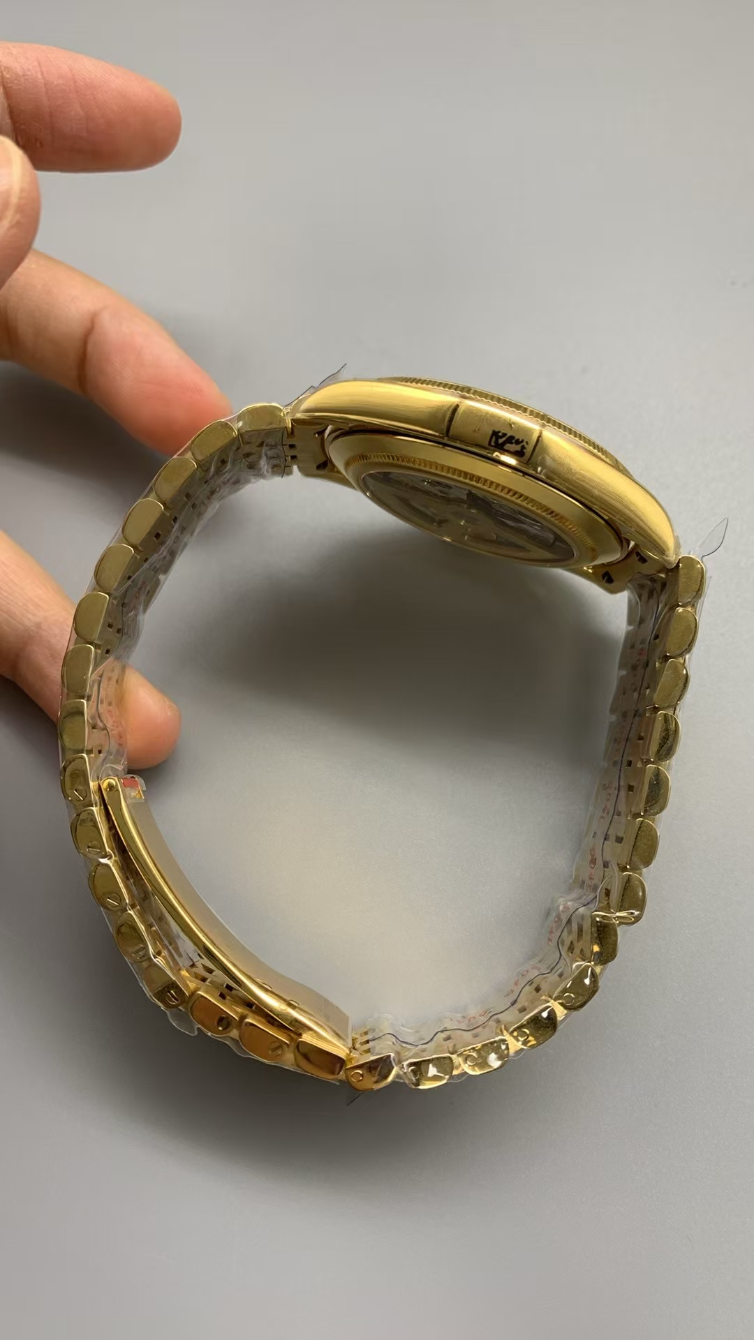 (image for) PPM Factory Rolex Perpetual 1908 52508 Yellow Gold Case Black Dial Asian Clone 7140 Movement
