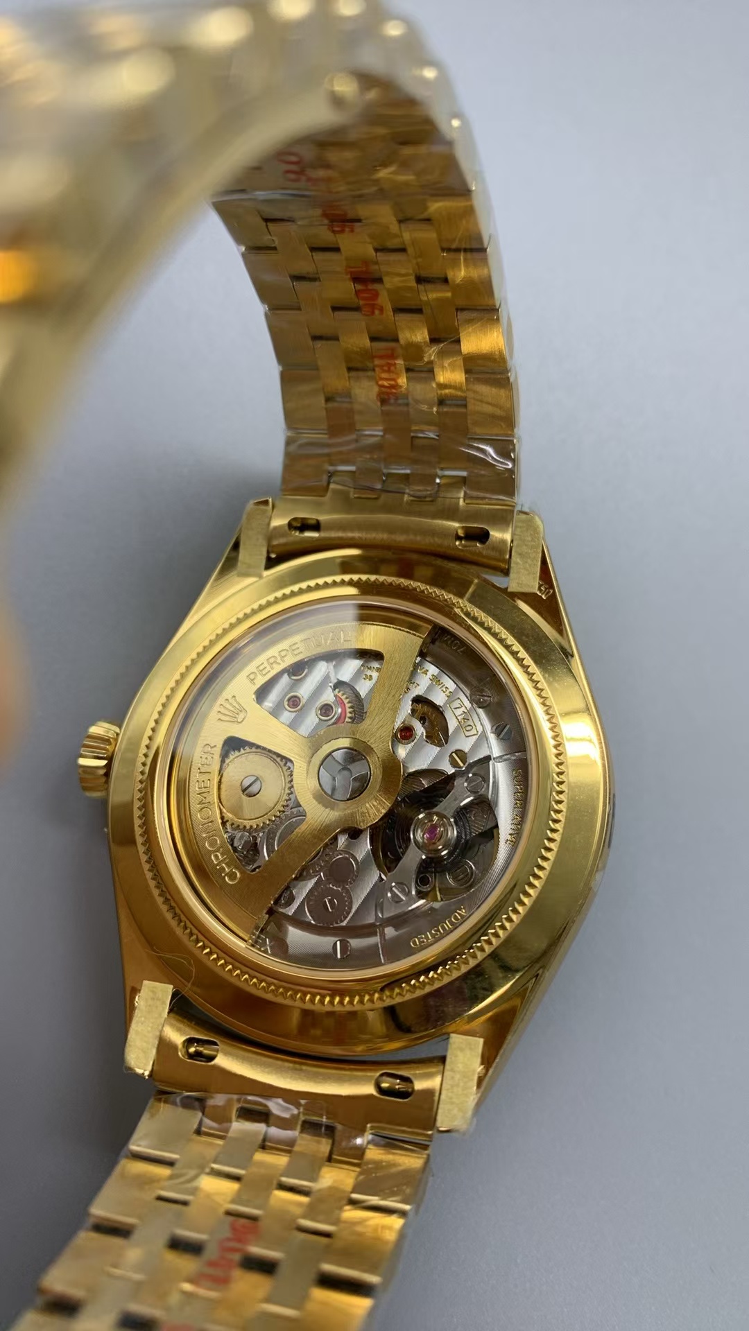 (image for) PPM Factory Rolex Perpetual 1908 52508 Yellow Gold Case Black Dial Asian Clone 7140 Movement