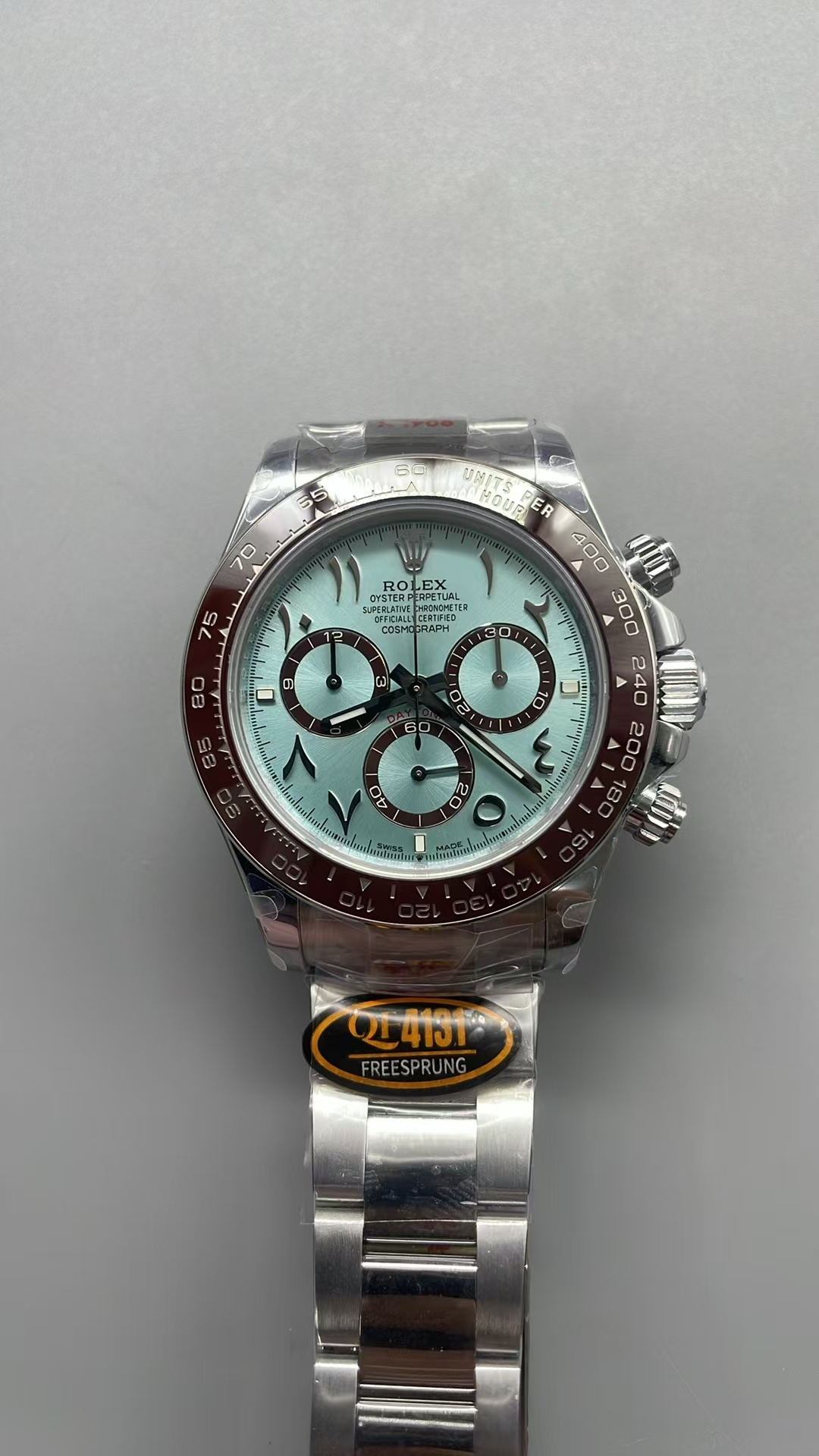 (image for) QF Rolex Daytona 126506 Arabic Ice Blue Dial Free-Sprung 4131 Movement