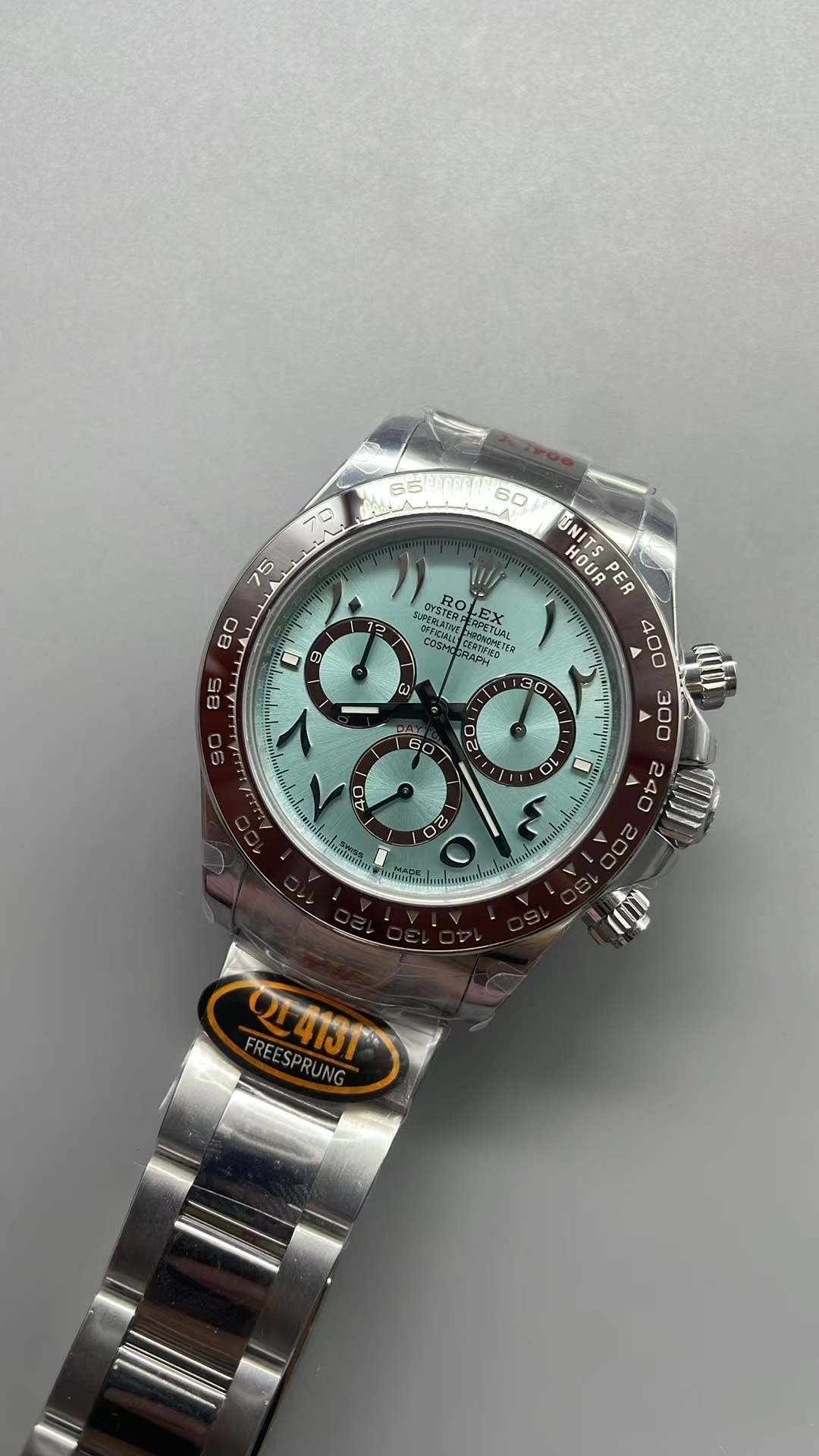 (image for) QF Rolex Daytona 126506 Arabic Ice Blue Dial Free-Sprung 4131 Movement