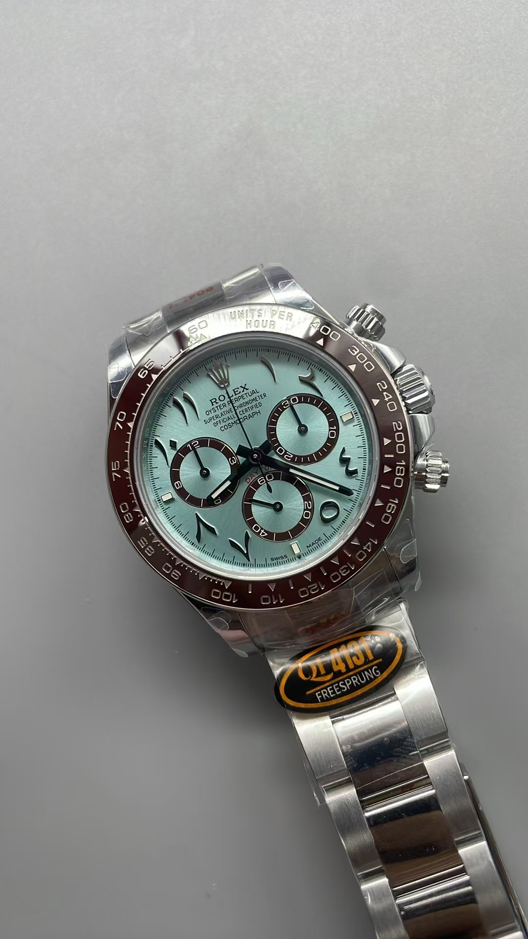 (image for) QF Rolex Daytona 126506 Arabic Ice Blue Dial Free-Sprung 4131 Movement