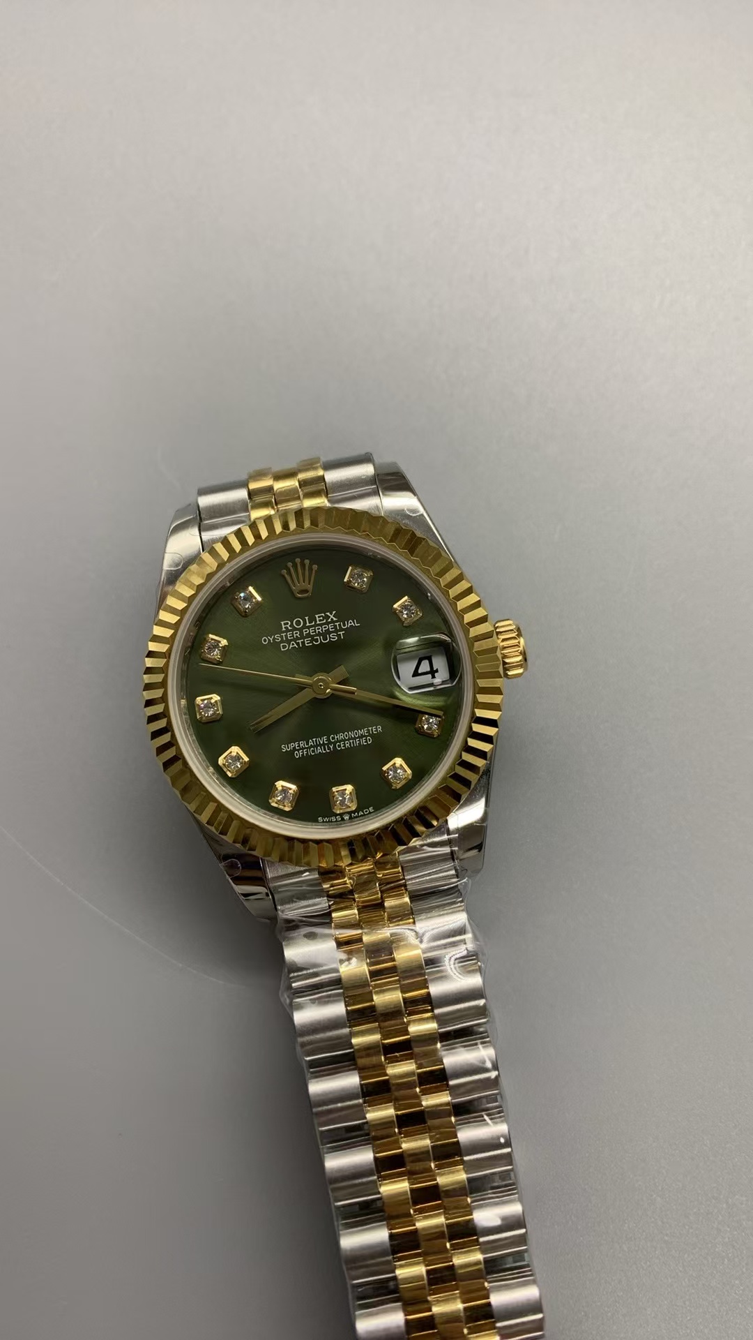 (image for) GMF Rolex Datejust 31mm Two Tone Green Dial Diamond Hour Markers