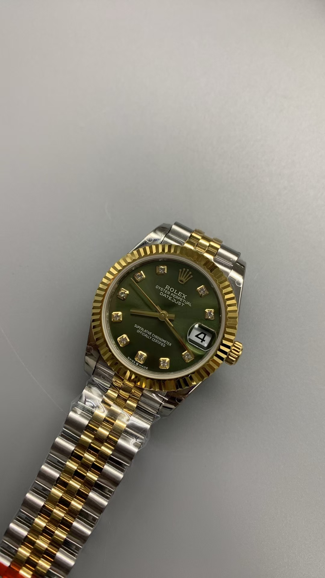 (image for) GMF Rolex Datejust 31mm Two Tone Green Dial Diamond Hour Markers