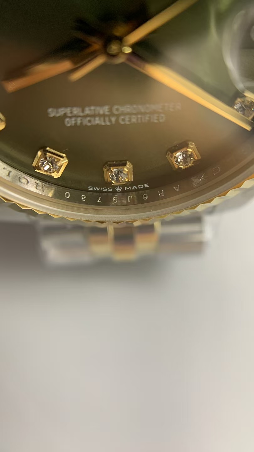 (image for) GMF Rolex Datejust 31mm Two Tone Green Dial Diamond Hour Markers