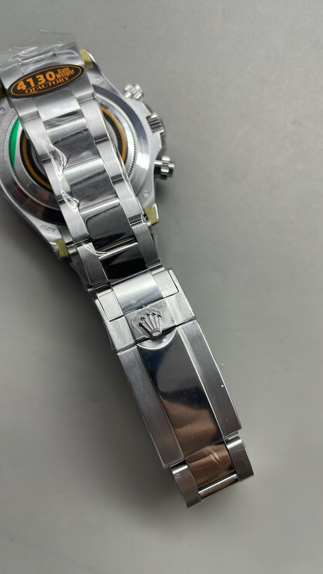 (image for) QF Rolex Daytona Gain Weight Grey Dial Red Hands Super Clone 4130 Movement