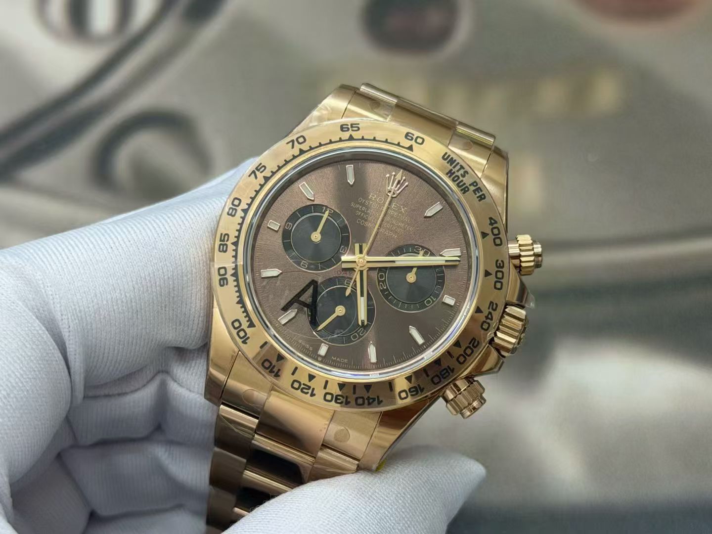 (image for) VSF Rolex Daytona Gain Weight Yellow Gold Case Chocolate Dial Super Clone 4131 Movement