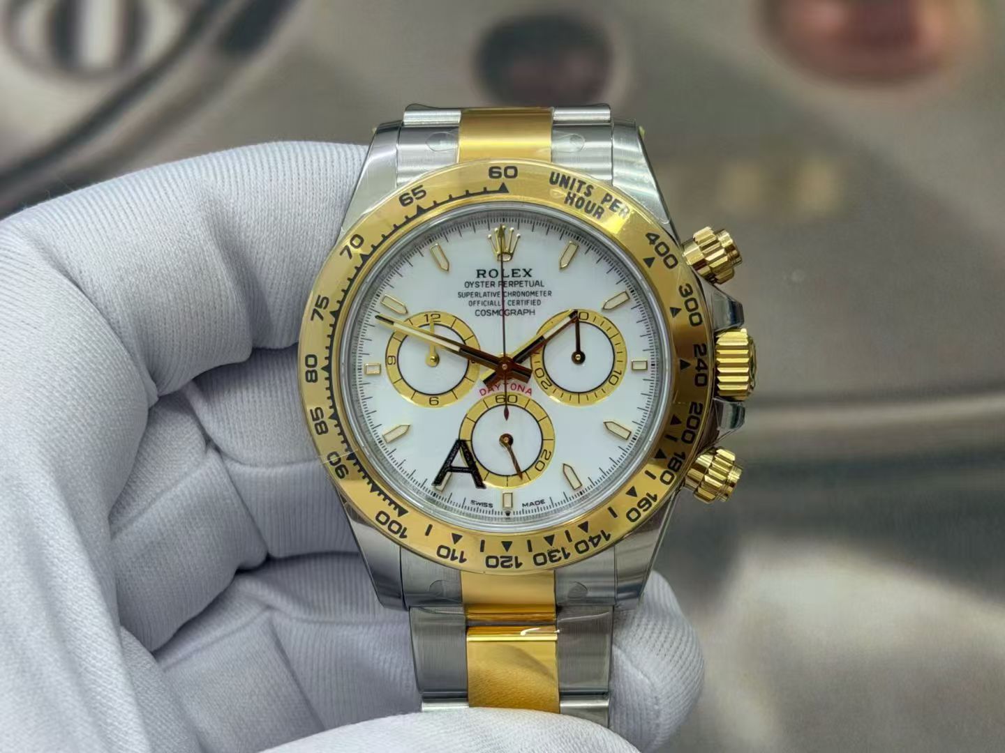 (image for) VSF Rolex Daytona Gain Weight Two Tone Case White Dial Super Clone 4131 Movement
