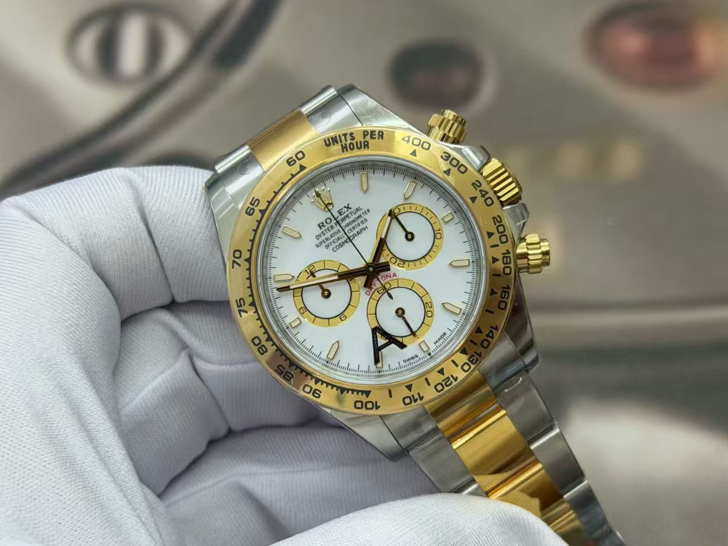 (image for) VSF Rolex Daytona Gain Weight Two Tone Case White Dial Super Clone 4131 Movement