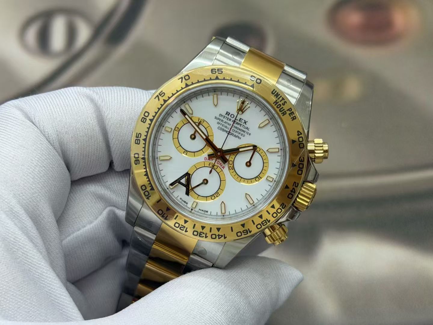 (image for) VSF Rolex Daytona Gain Weight Two Tone Case White Dial Super Clone 4131 Movement