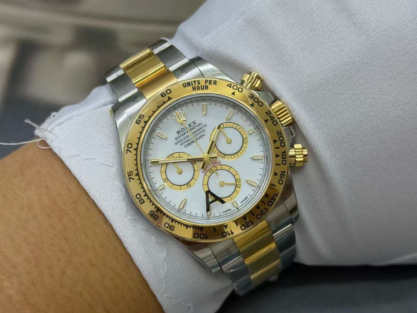 (image for) VSF Rolex Daytona Gain Weight Two Tone Case White Dial Super Clone 4131 Movement