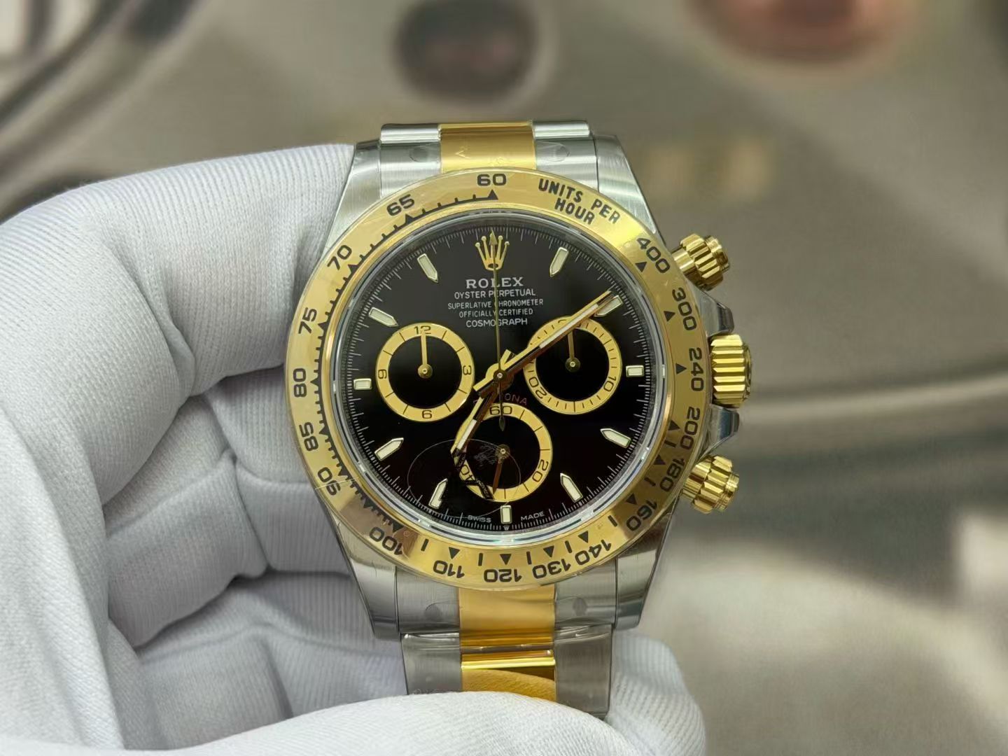 (image for) VSF Rolex Daytona Gain Weight Two Tone Case Black Dial Super Clone 4131 Movement