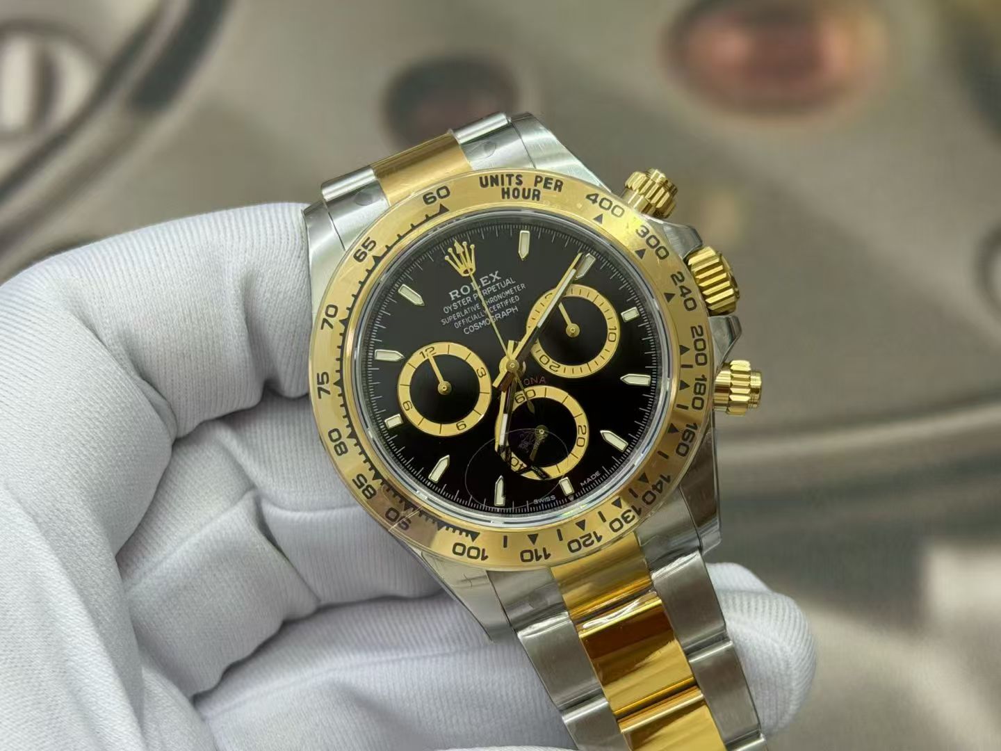 (image for) VSF Rolex Daytona Gain Weight Two Tone Case Black Dial Super Clone 4131 Movement