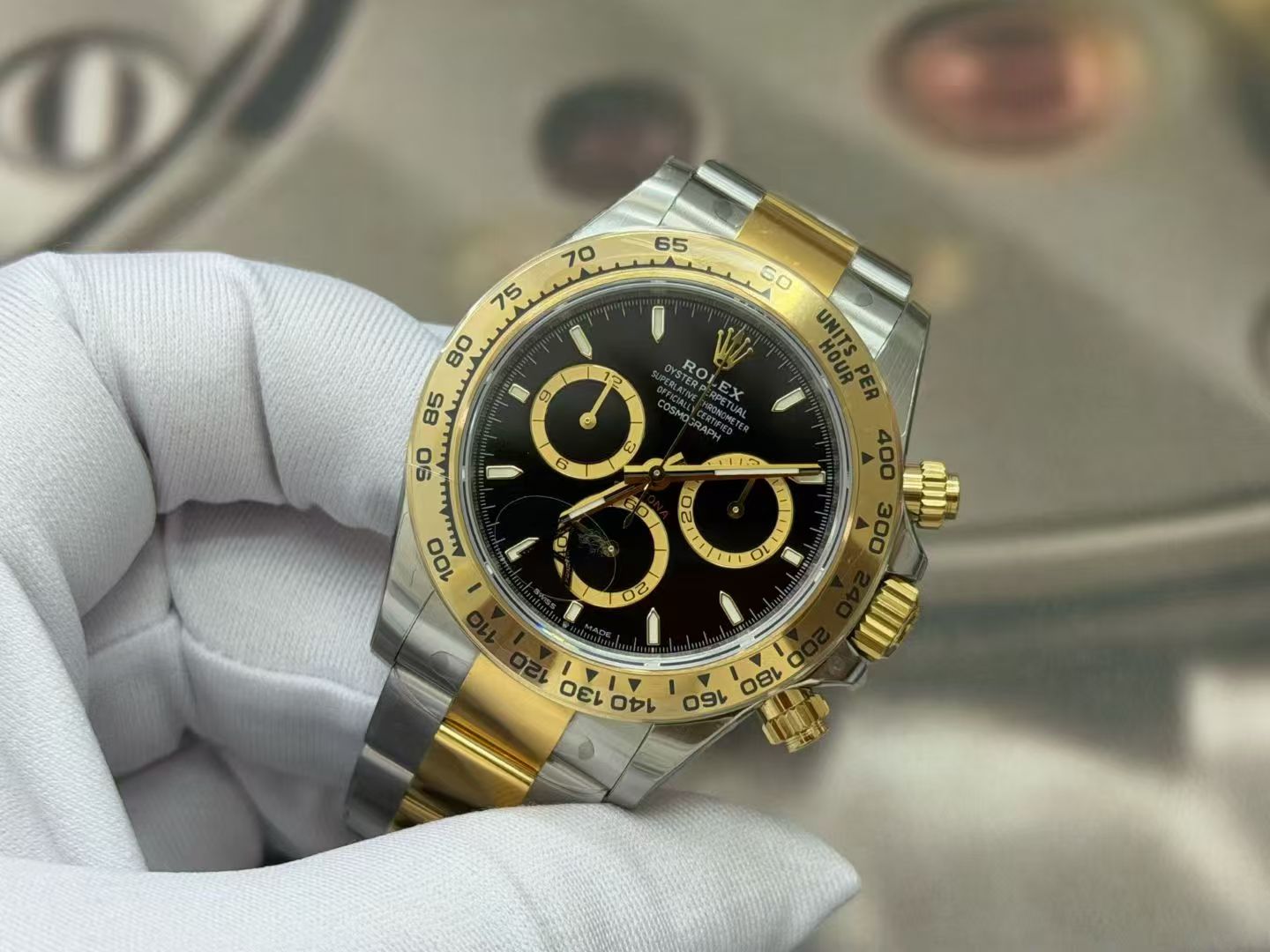 (image for) VSF Rolex Daytona Gain Weight Two Tone Case Black Dial Super Clone 4131 Movement