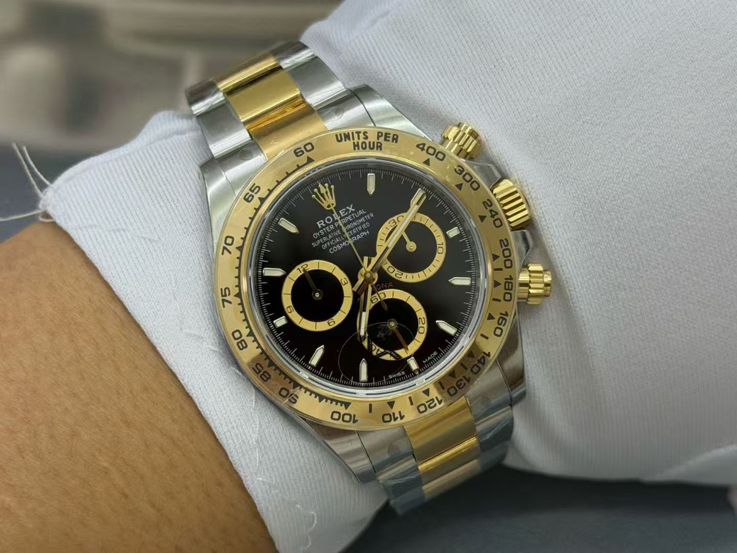 (image for) VSF Rolex Daytona Gain Weight Two Tone Case Black Dial Super Clone 4131 Movement