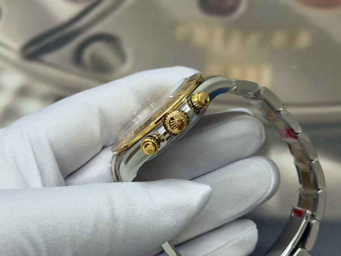 (image for) VSF Rolex Daytona Gain Weight Two Tone Case Golden Dial Super Clone 4131 Movement