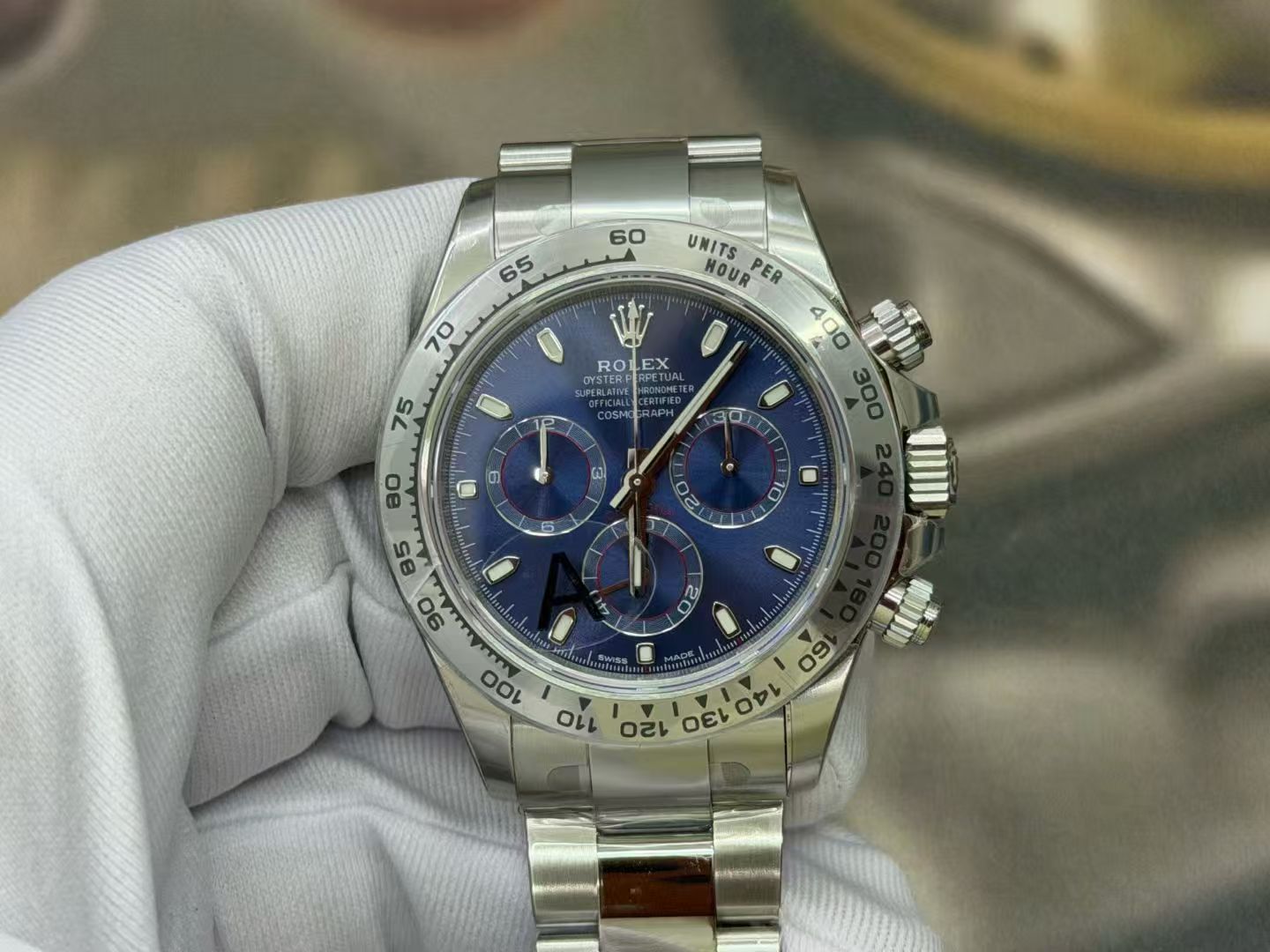 (image for) VSF Rolex Daytona 904L Stainless Steel Case Blue Dial Super Clone 4130 Movement