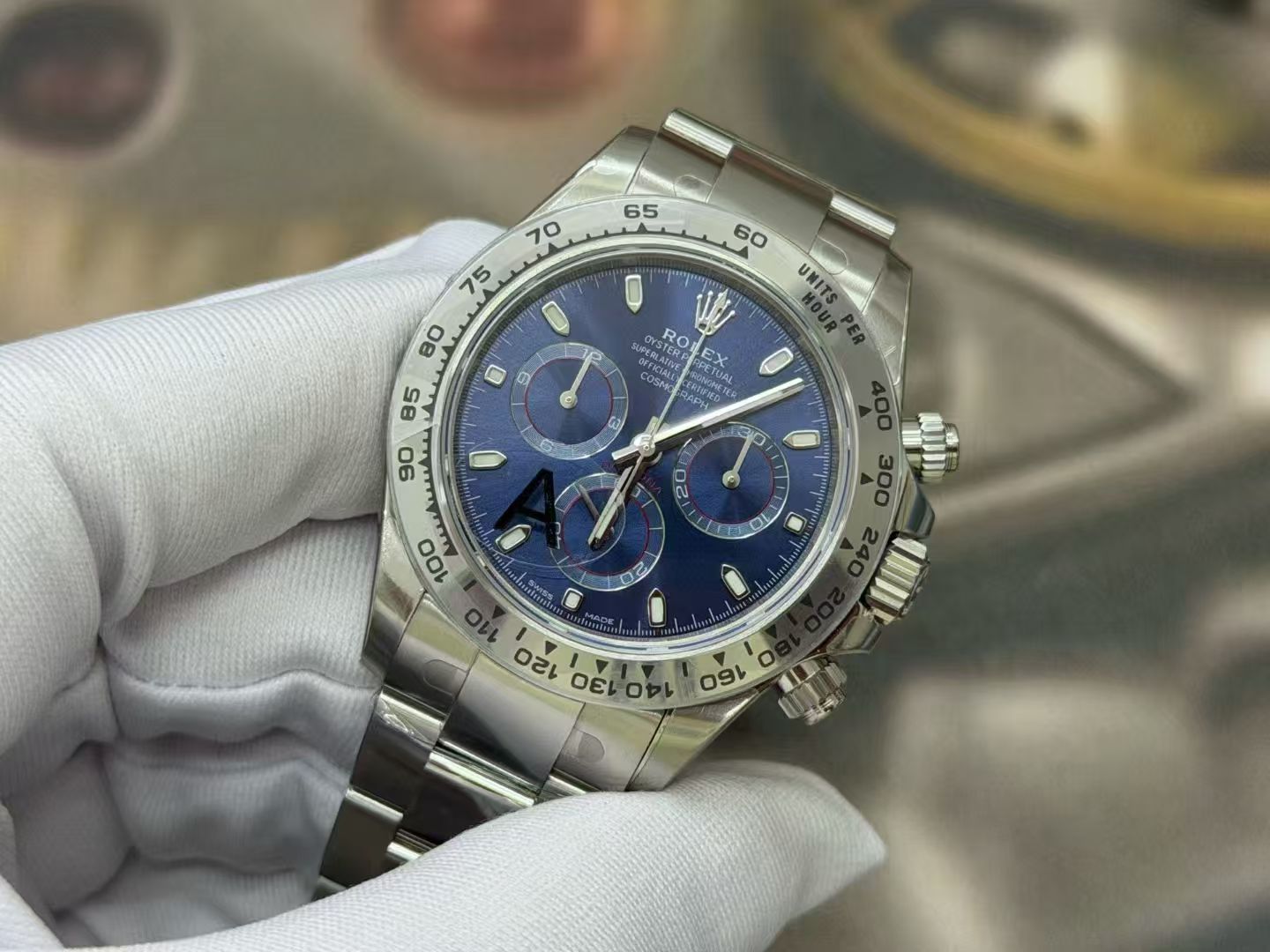 (image for) VSF Rolex Daytona 904L Stainless Steel Case Blue Dial Super Clone 4130 Movement