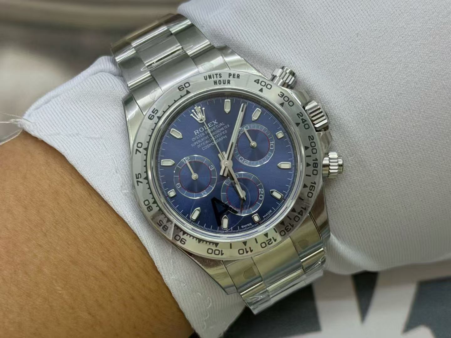 (image for) VSF Rolex Daytona 904L Stainless Steel Case Blue Dial Super Clone 4130 Movement