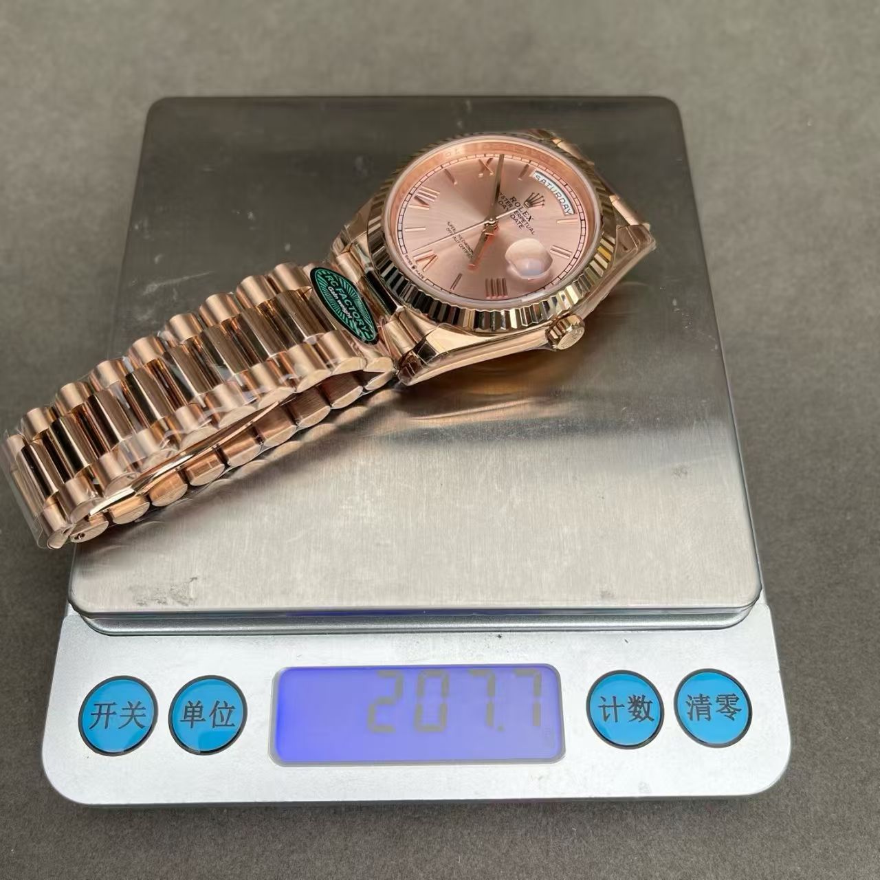 (image for) RCF Rolex Day-Date Gain Weight Rose Gold Case Champagne Dial Super Clone 3255 Movement