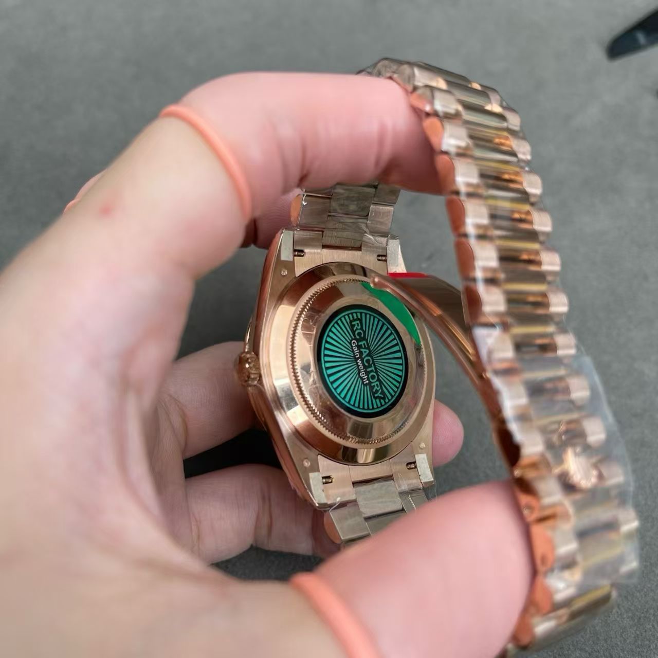 (image for) RCF Rolex Day-Date Gain Weight Rose Gold Case Champagne Dial Super Clone 3255 Movement