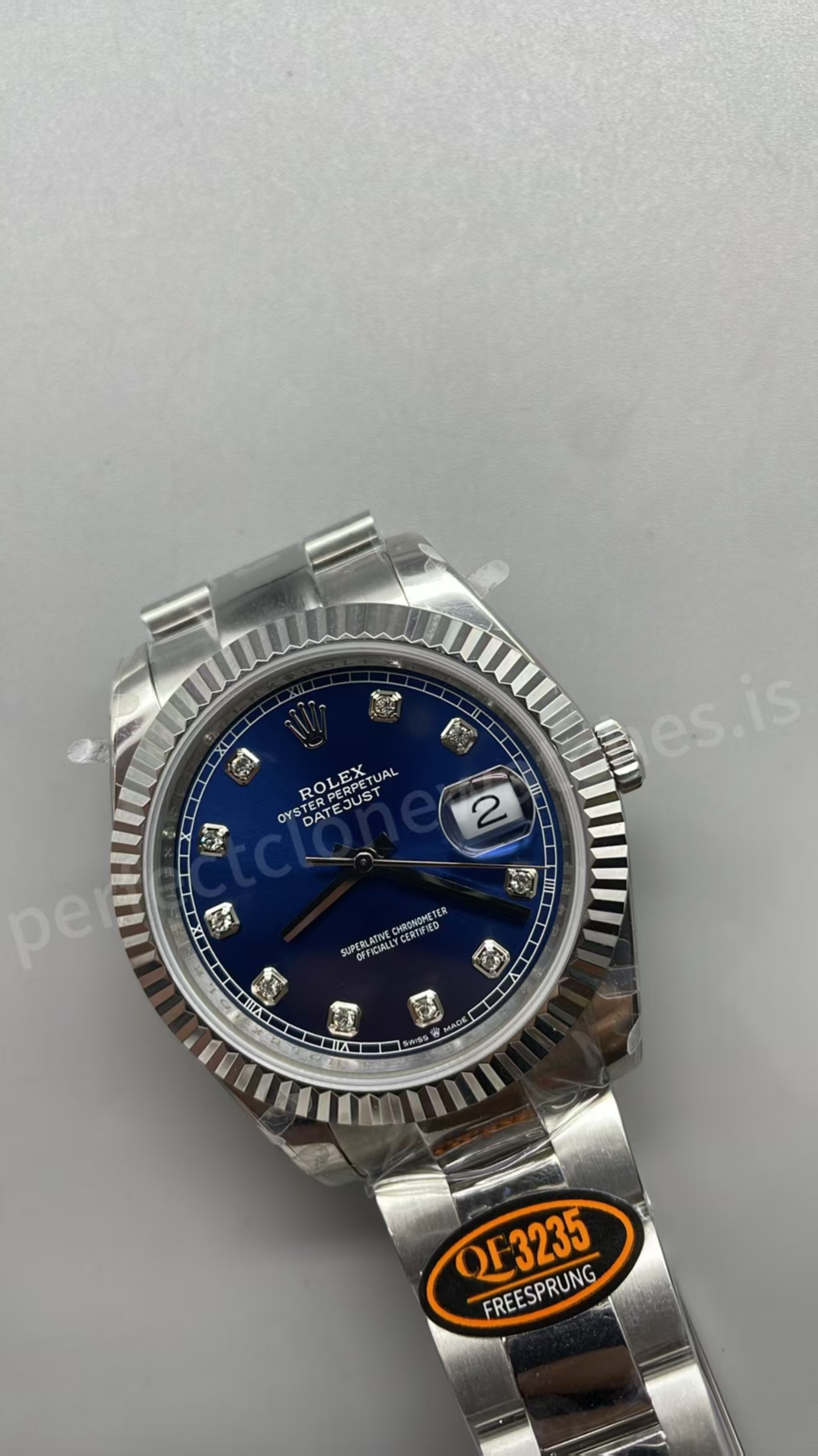 (image for) QF Rolex Datejust II 41mm Blue Diamond Dial Free-Sprung 3235 Movement