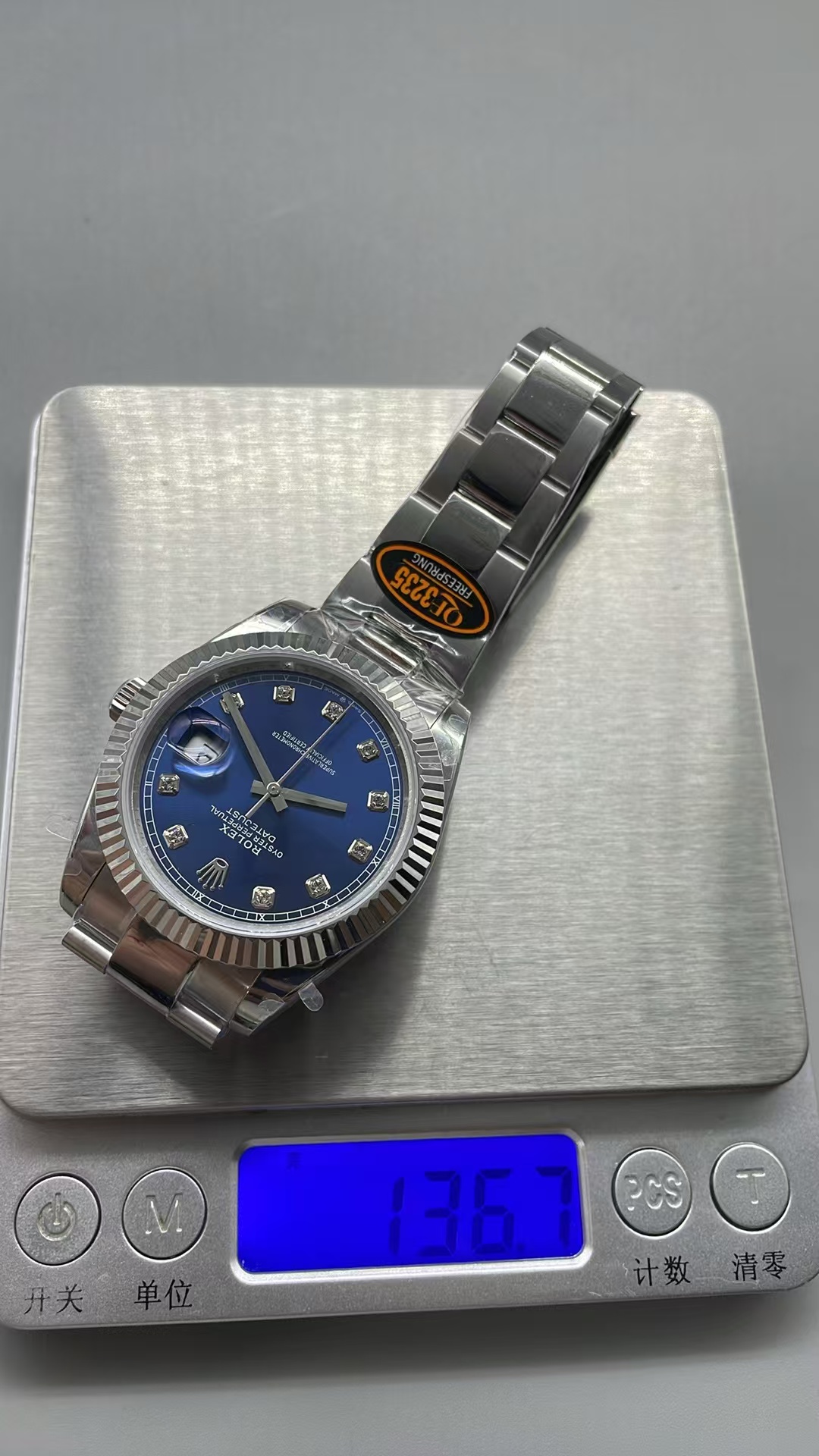 (image for) QF Rolex Datejust II 41mm Blue Diamond Dial Free-Sprung 3235 Movement