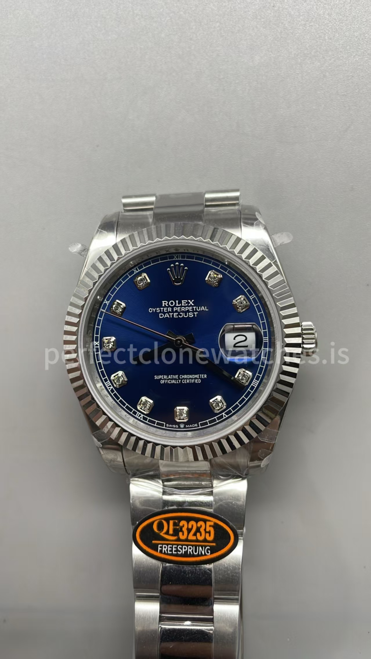 (image for) QF Rolex Datejust II 41mm Blue Diamond Dial Free-Sprung 3235 Movement