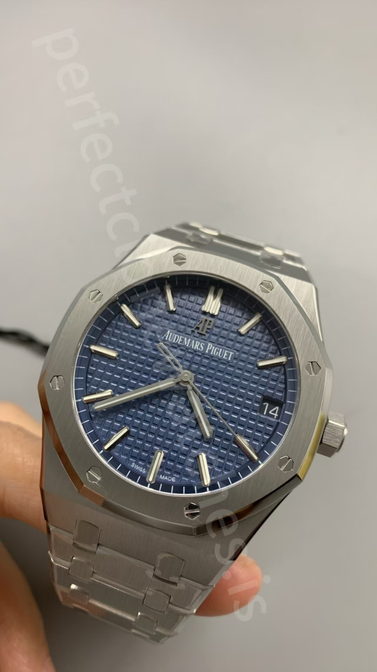 (image for) ZF Audemars Piguet Royal Oak 15500 Free-Sprung Clone 4302 Movement Blue Dial