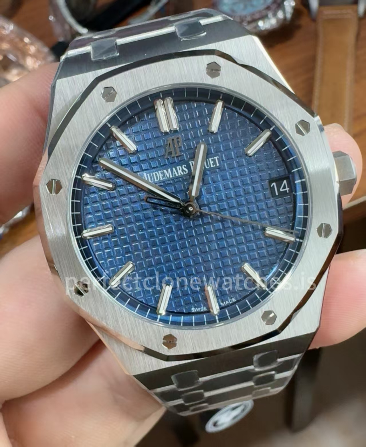 (image for) ZF Audemars Piguet Royal Oak 15500 Free-Sprung Clone 4302 Movement Blue Dial