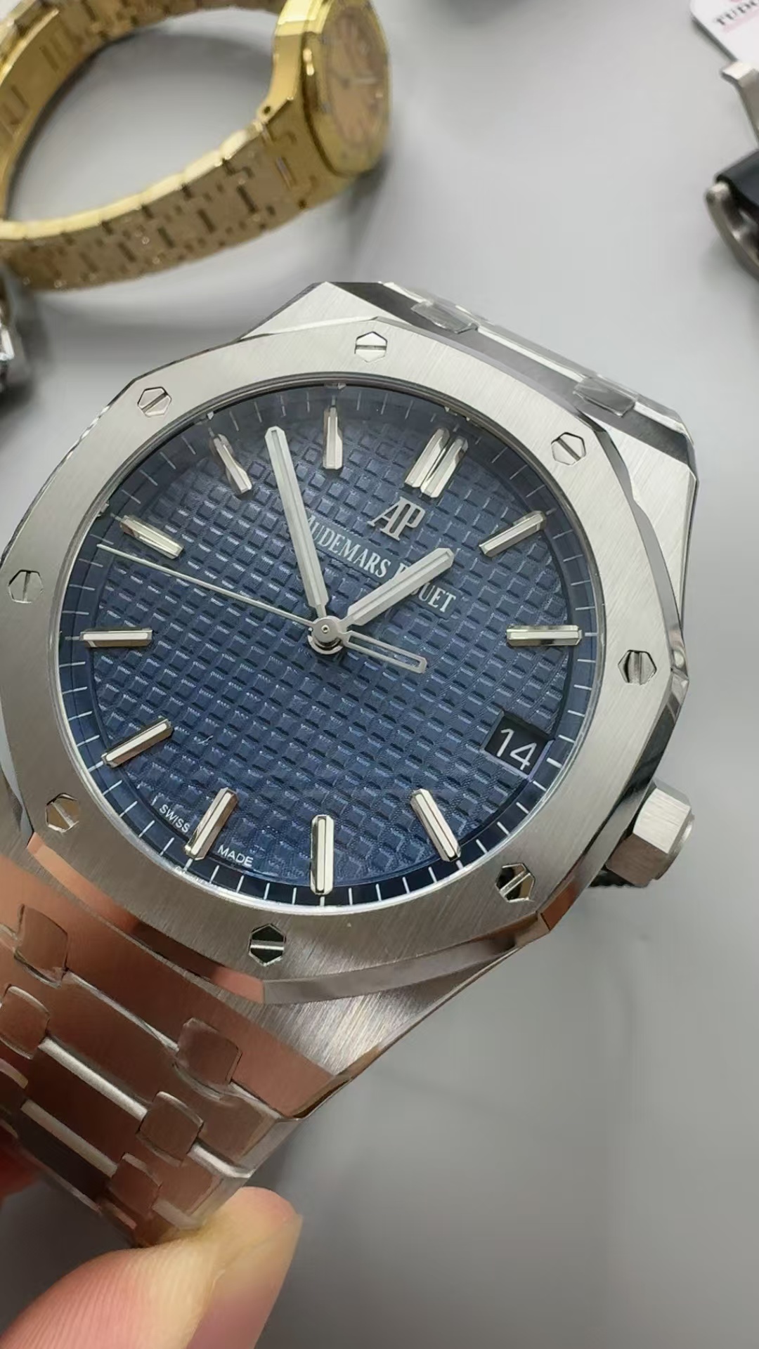 (image for) ZF Audemars Piguet Royal Oak 15500 Free-Sprung Clone 4302 Movement Blue Dial