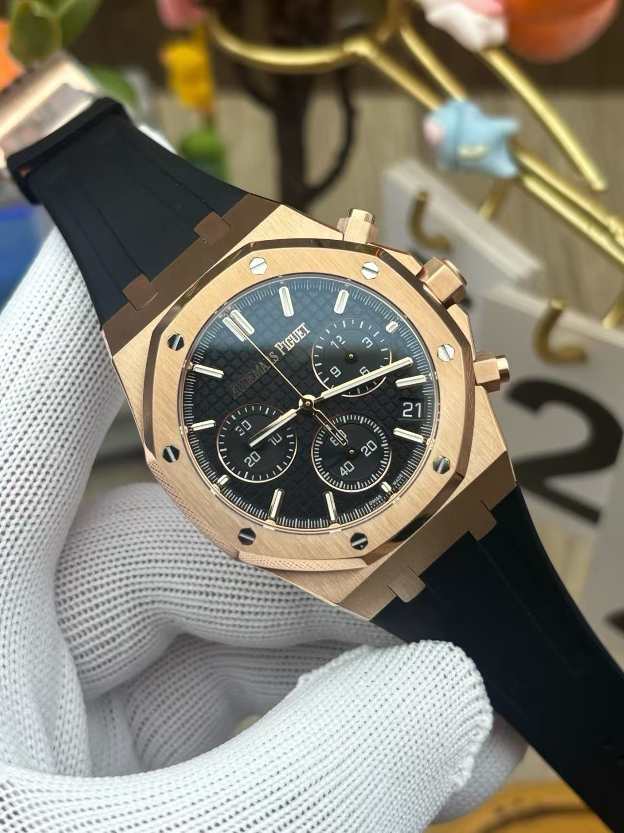 (image for) BLS Factory Replica Audemars Piguet Royal Oak Chrono 26240 Rose Gold 4401 Free-Sprung Movement