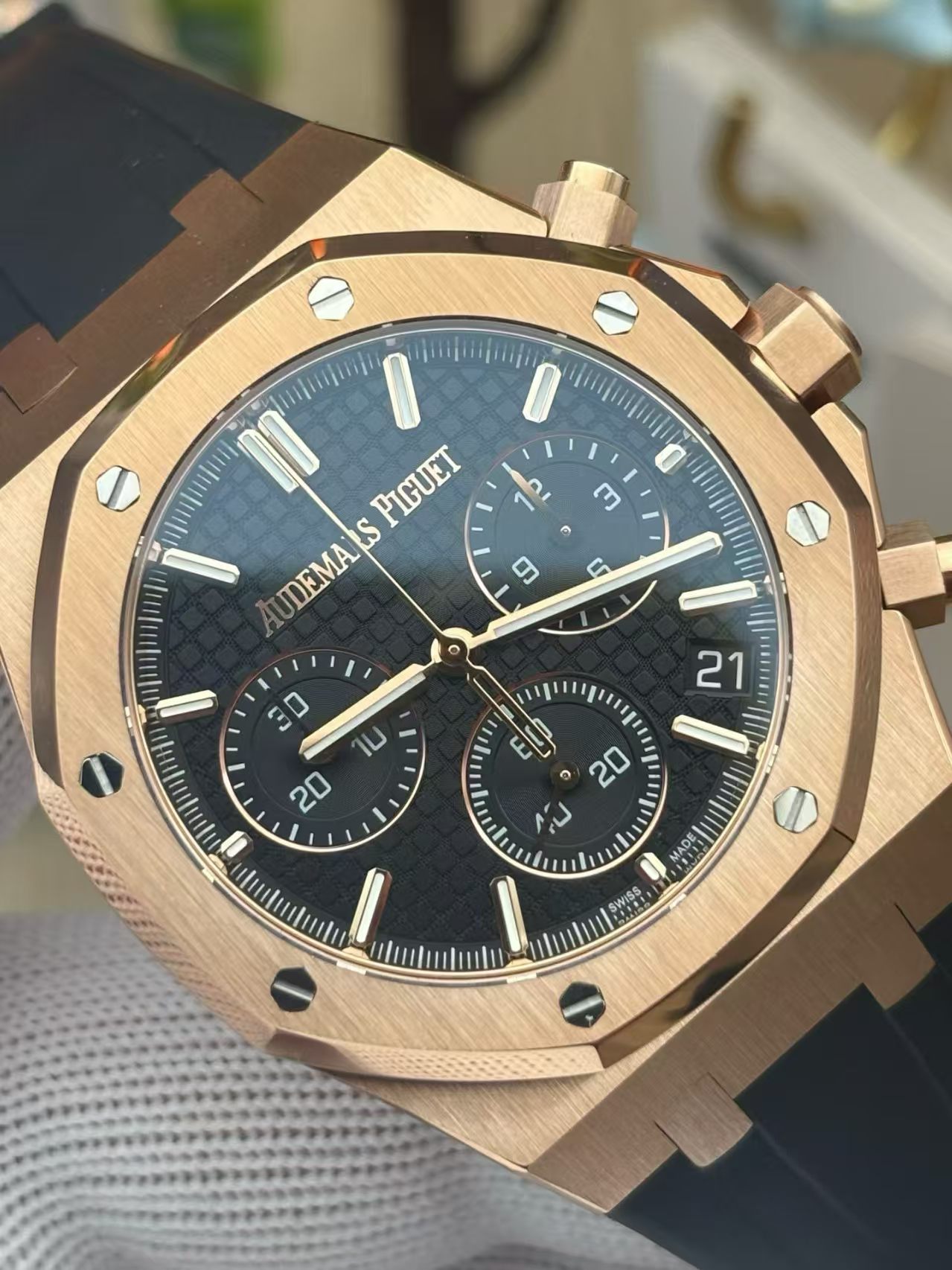 (image for) BLS Factory Replica Audemars Piguet Royal Oak Chrono 26240 Rose Gold 4401 Free-Sprung Movement