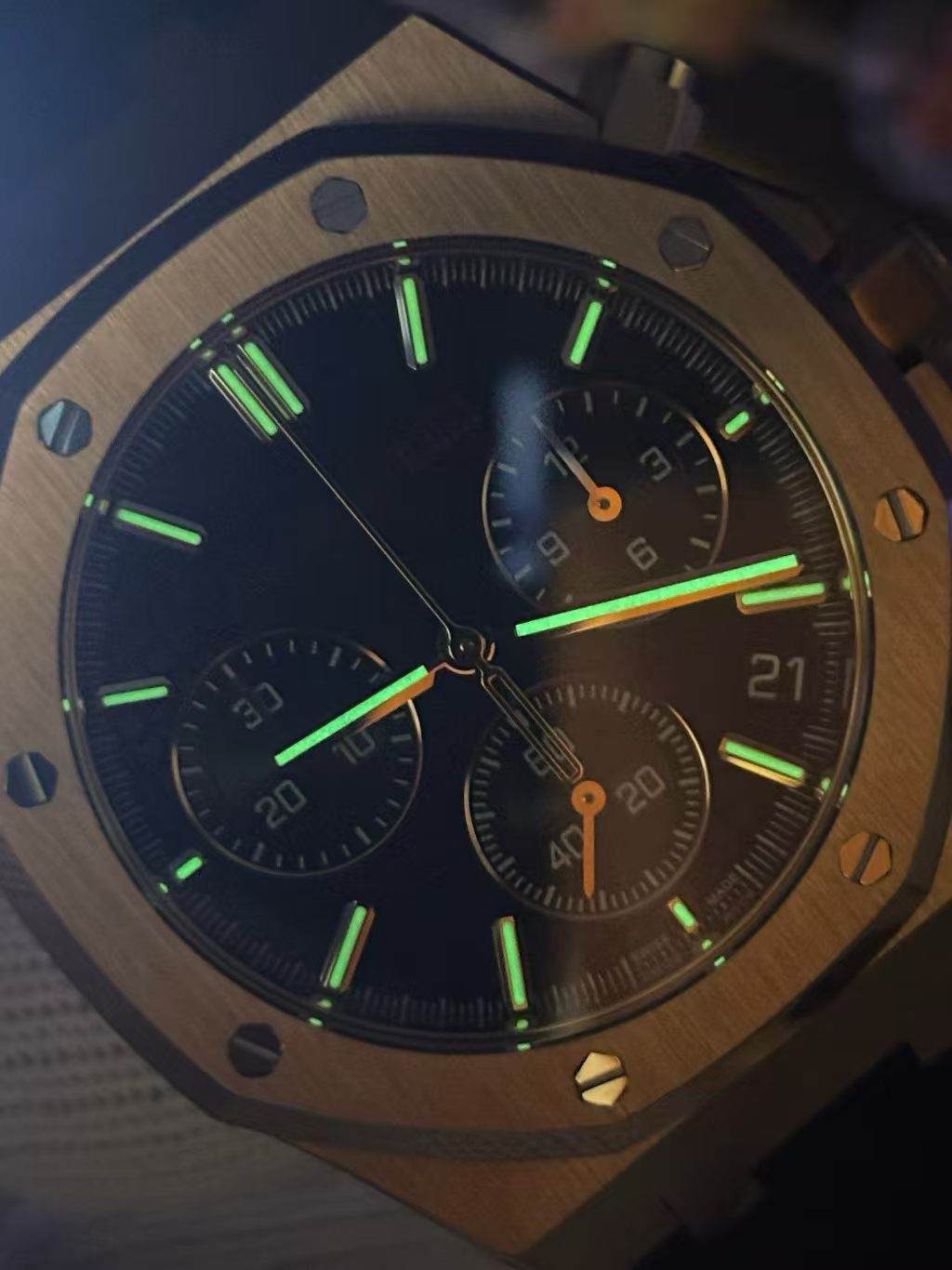(image for) BLS Factory Replica Audemars Piguet Royal Oak Chrono 26240 Rose Gold 4401 Free-Sprung Movement