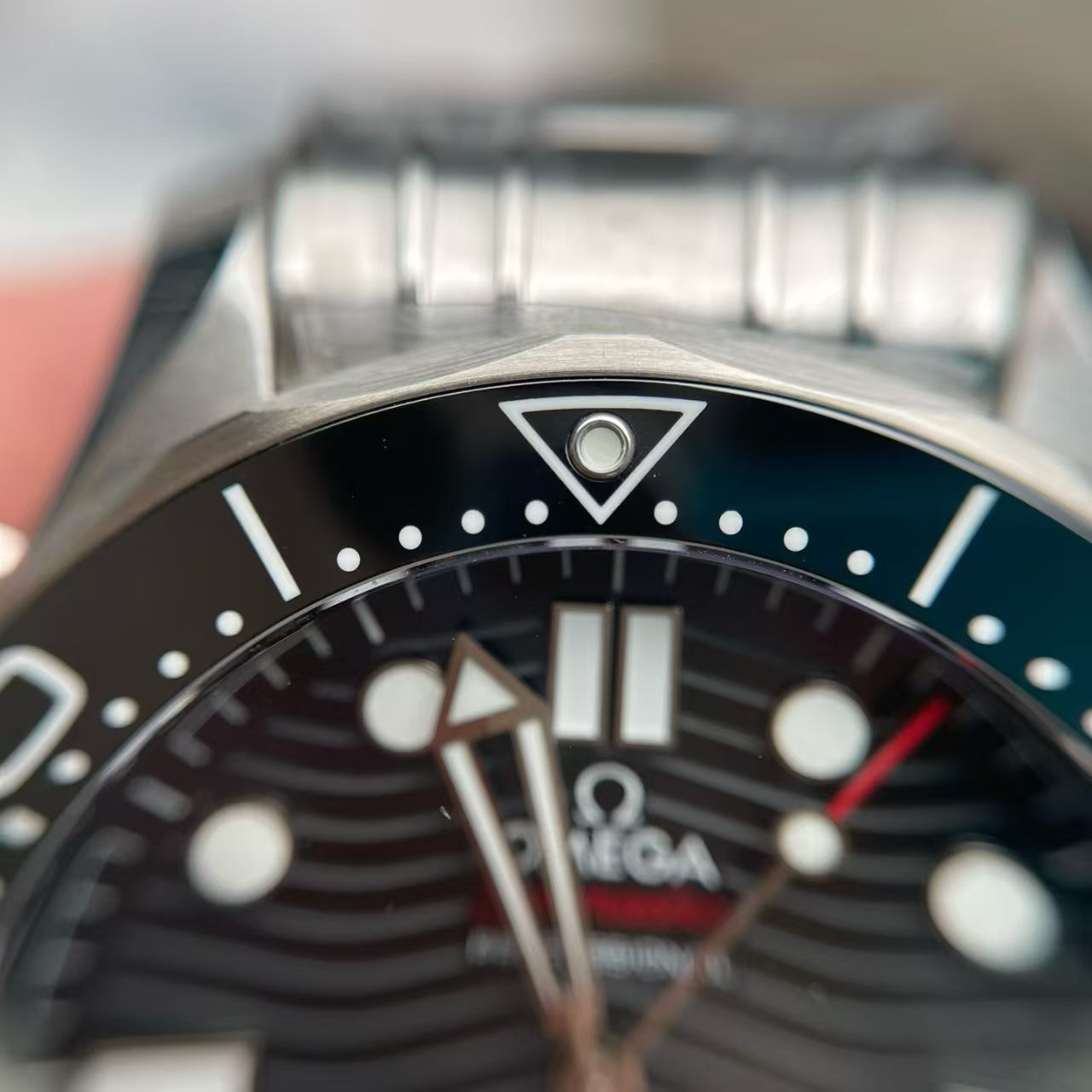 (image for) OR Factory Omega Seamaster 300m Black Wave Dial Super Clone 8800 Movement with Free-Sprung Balance