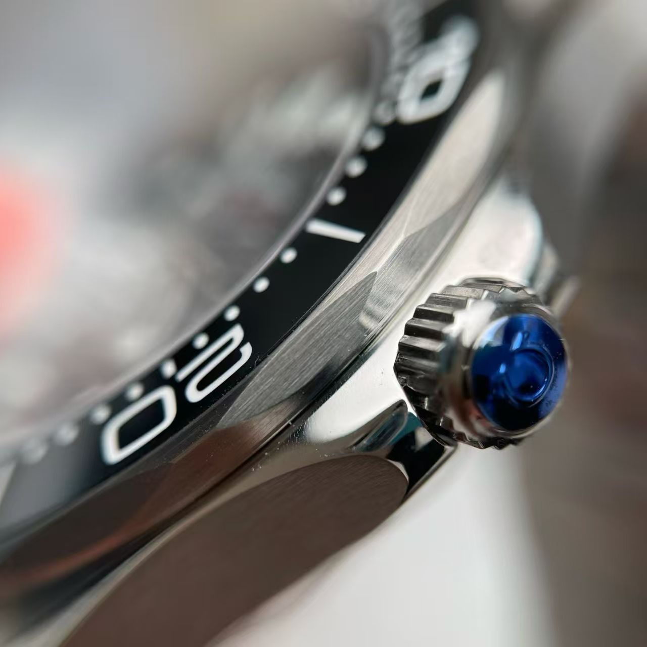 (image for) OR Factory Omega Seamaster 300m Black Wave Dial Super Clone 8800 Movement with Free-Sprung Balance