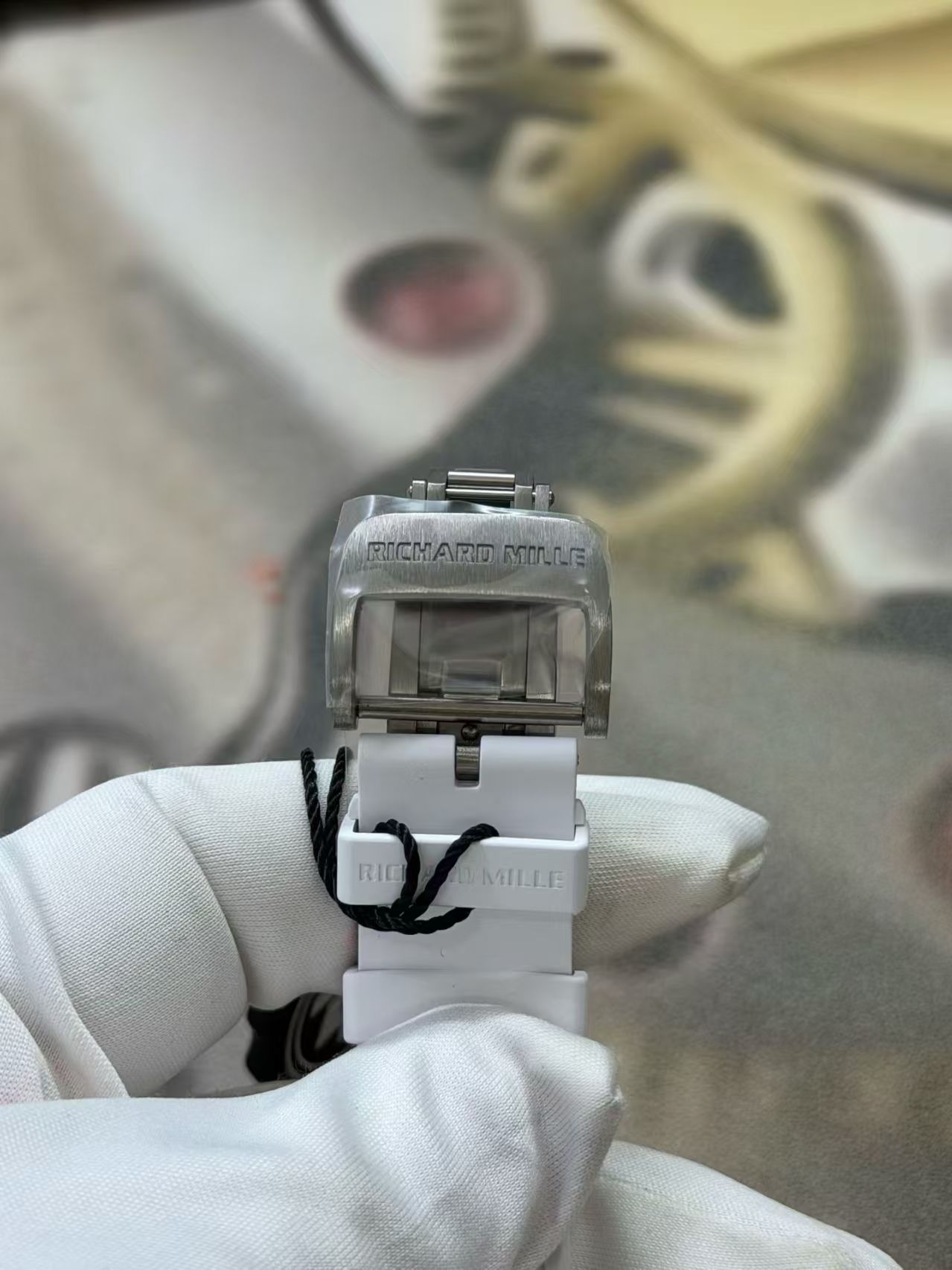 (image for) ZF Richard Mille RM055 White Ceramic Free-Sprung RMUL2 Movement White Rubber Band