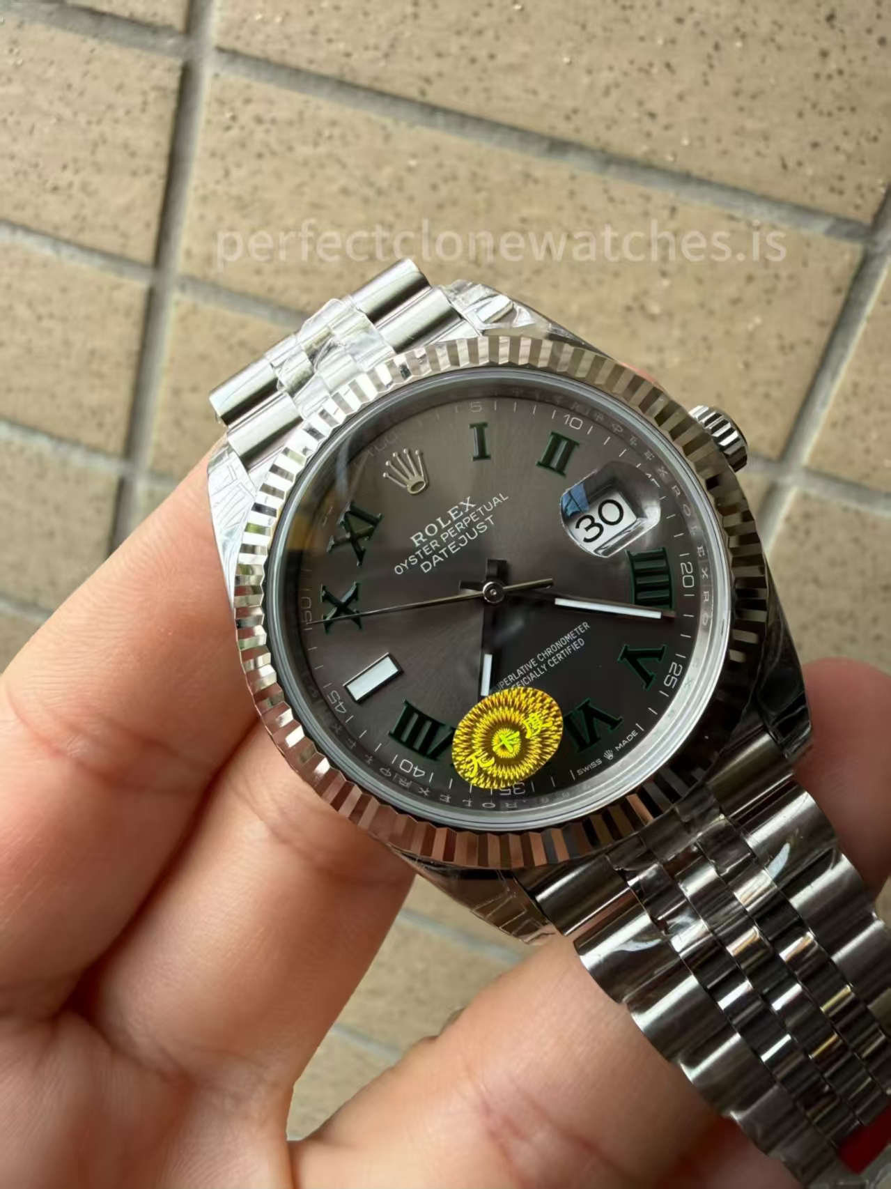 (image for) Rolex Datejust II 126334 Wimbledon Free Sprung Clone 3235 Movement Jubilee Bracelet