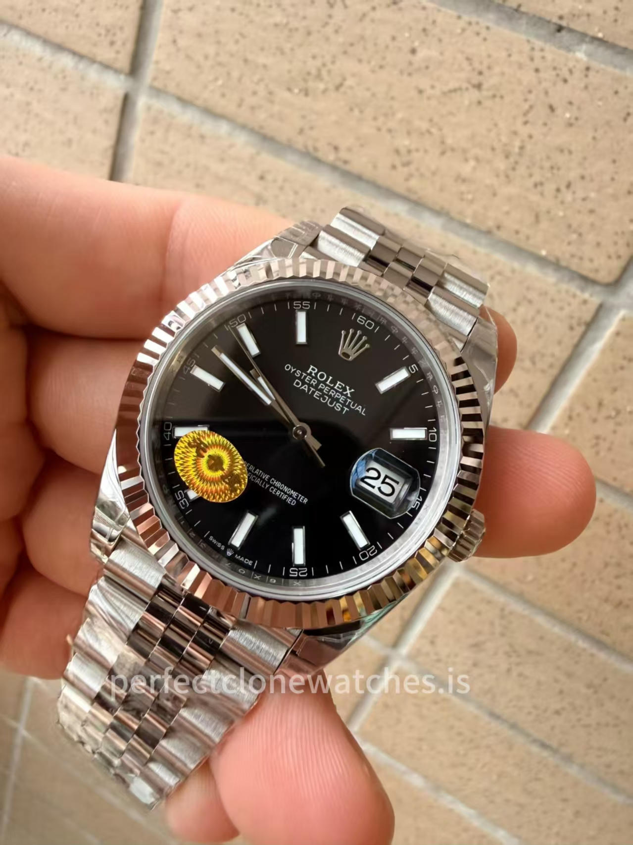 (image for) VS Factory Rolex Datejust II Black Dial Free-Sprung 3235 Movement Jubilee Bracelet