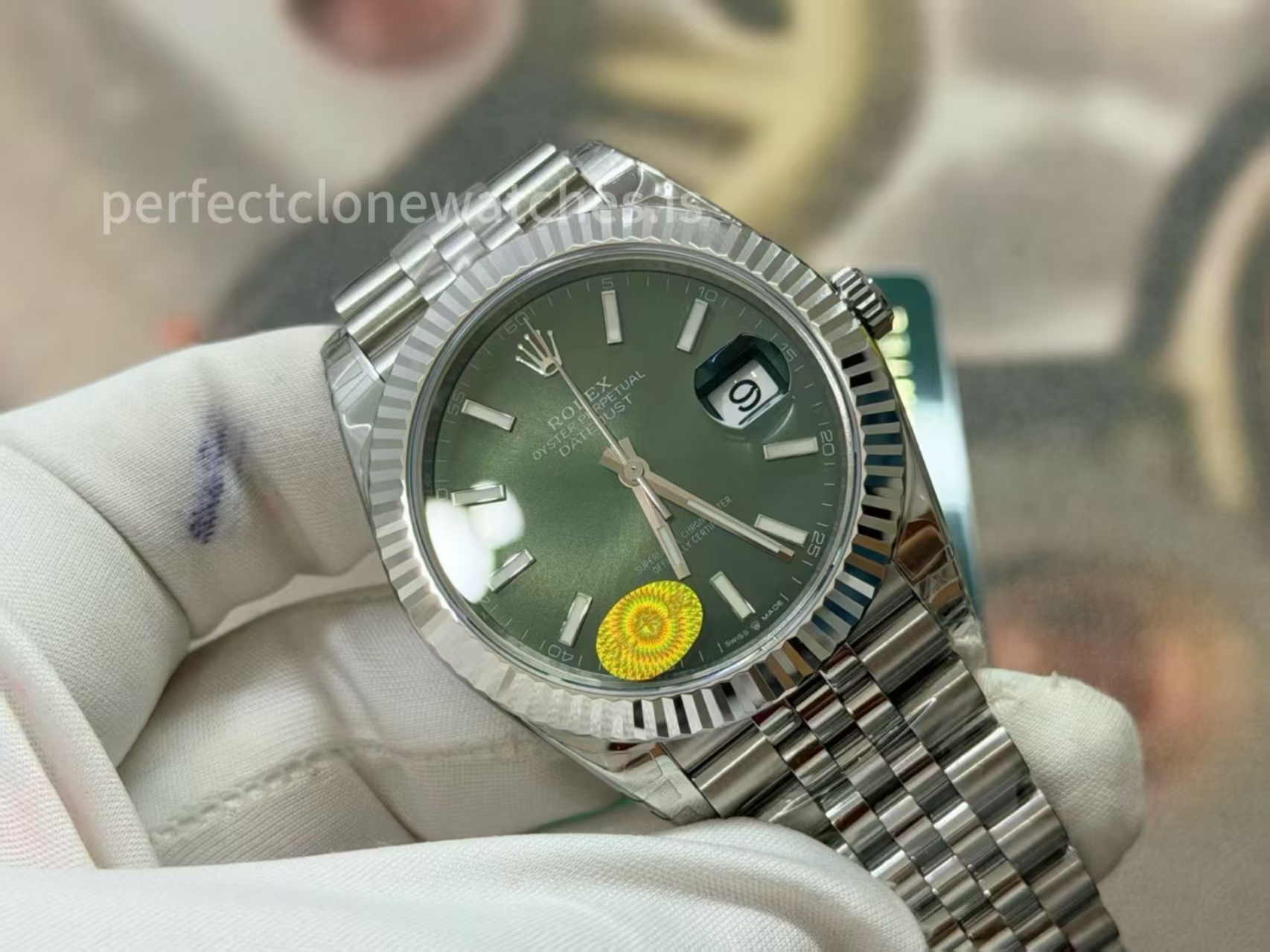 (image for) VS Factory Rolex Datejust II Green Dial Jubilee Bracelet with Free-Sprung 3235 Movement