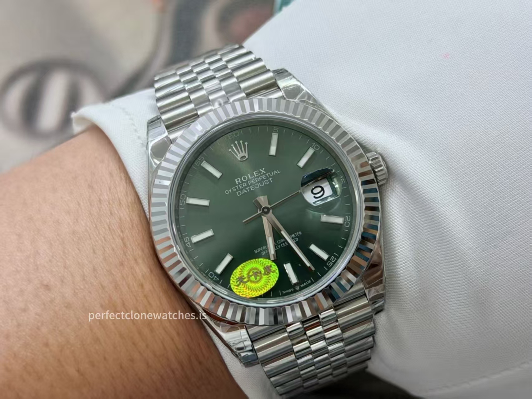 (image for) VS Factory Rolex Datejust II Green Dial Jubilee Bracelet with Free-Sprung 3235 Movement