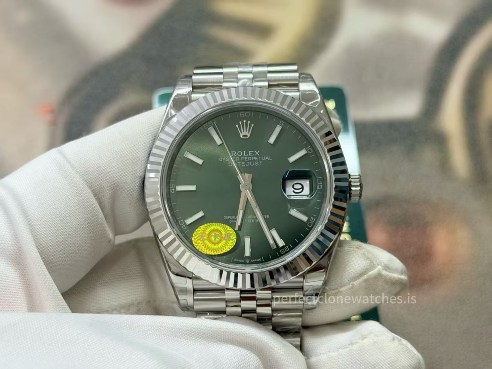 (image for) VS Factory Rolex Datejust II Green Dial Jubilee Bracelet with Free-Sprung 3235 Movement