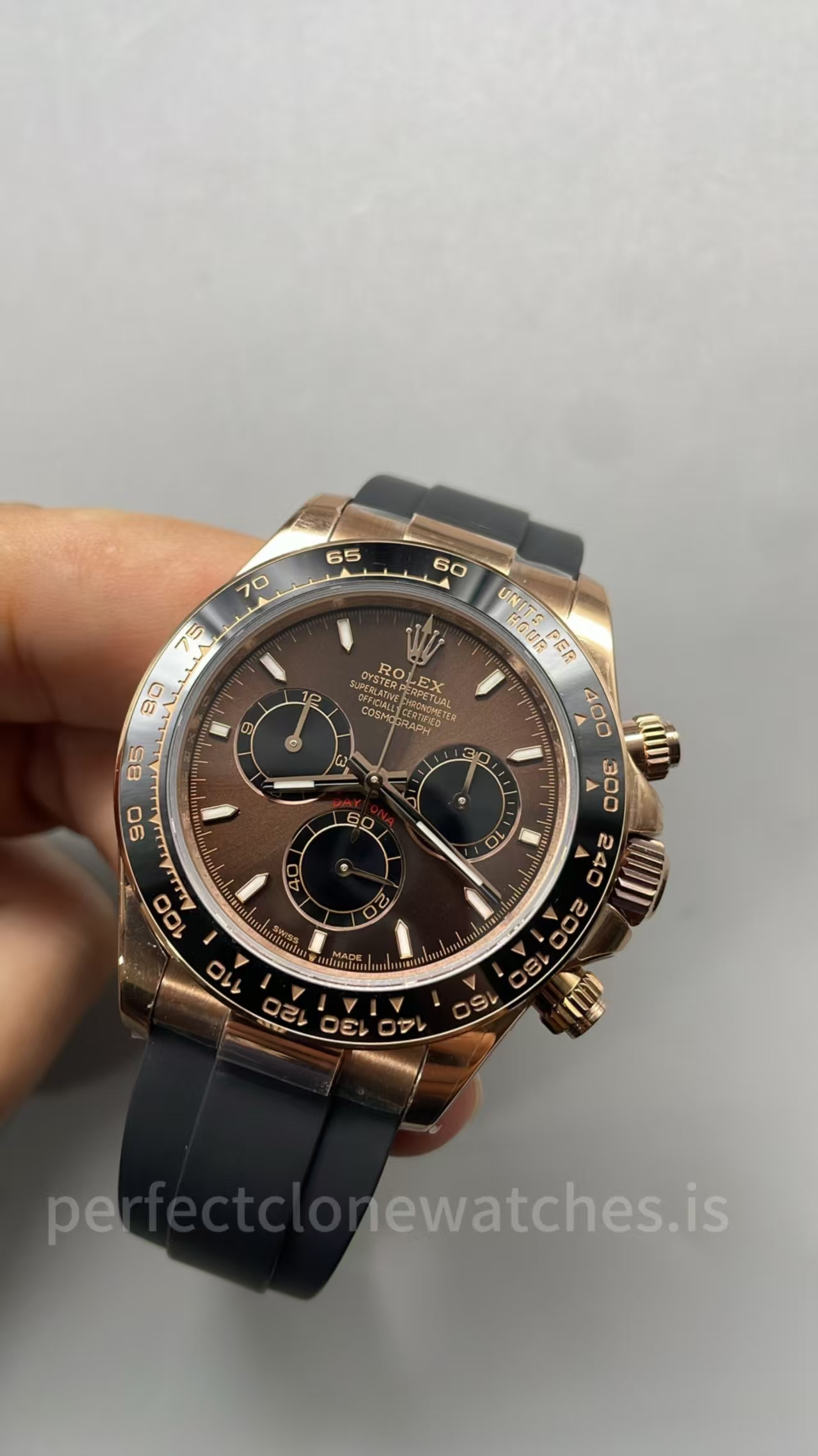 (image for) UFO Factory Rolex Daytona 126515 Weighted Rose Gold Case Chocolate Dial Free-Sprung 4131 Movement