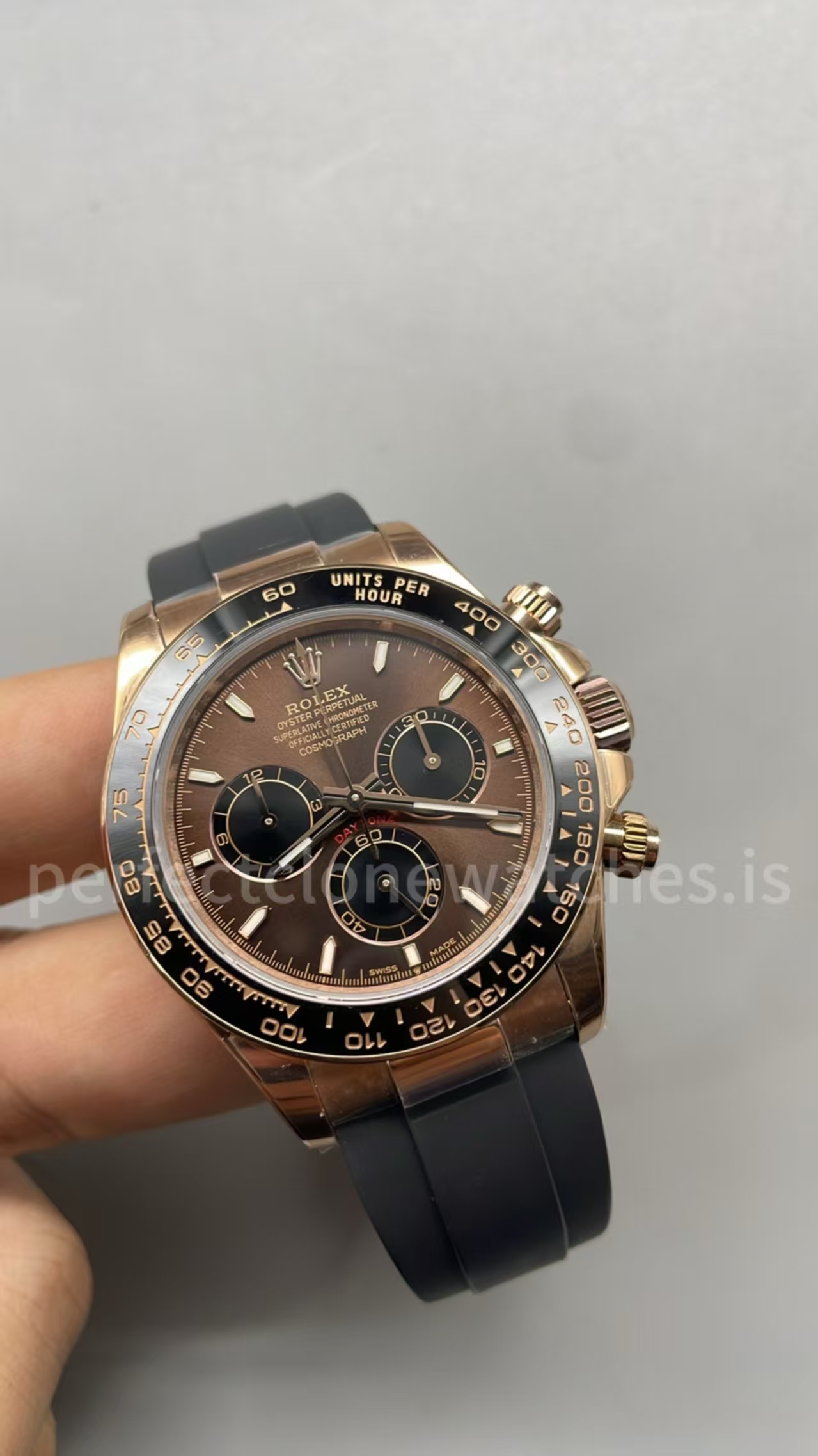 (image for) UFO Factory Rolex Daytona 126515 Weighted Rose Gold Case Chocolate Dial Free-Sprung 4131 Movement