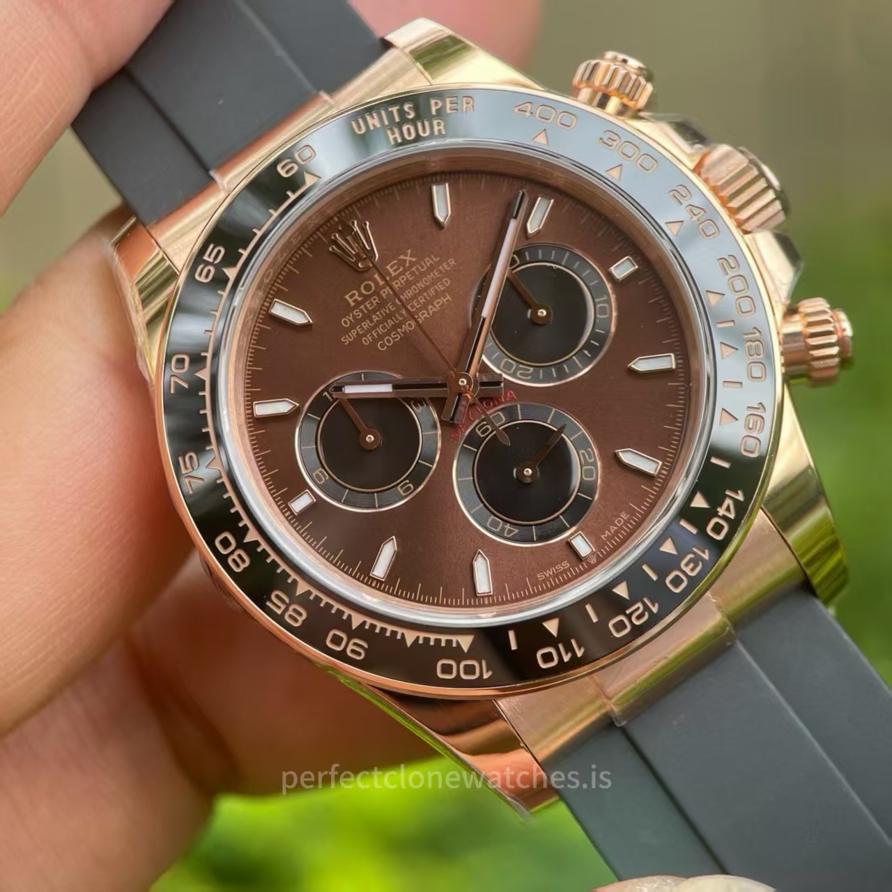 (image for) ERF Rolex Daytona 126515 Rose Gold Case Chocolate Dial Free-Sprung JH4131 Movement