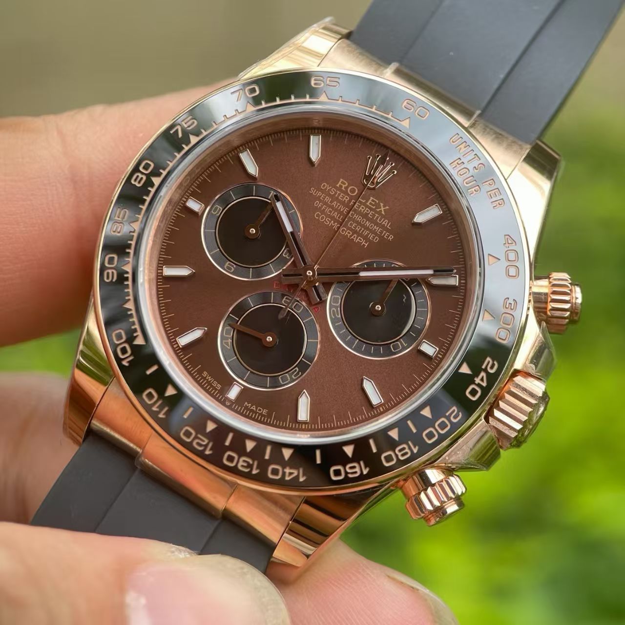 (image for) ERF Rolex Daytona 126515 Rose Gold Case Chocolate Dial Free-Sprung JH4131 Movement