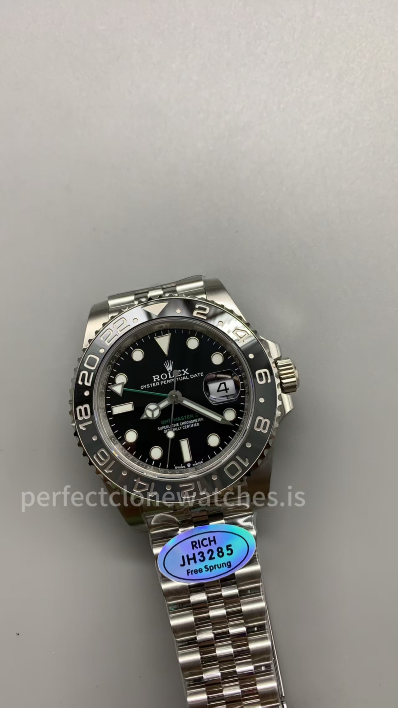 (image for) Rich Factory Rolex GMT-Master II 126710GRNR Bruce Wayne Free-Sprung 3285 Movement